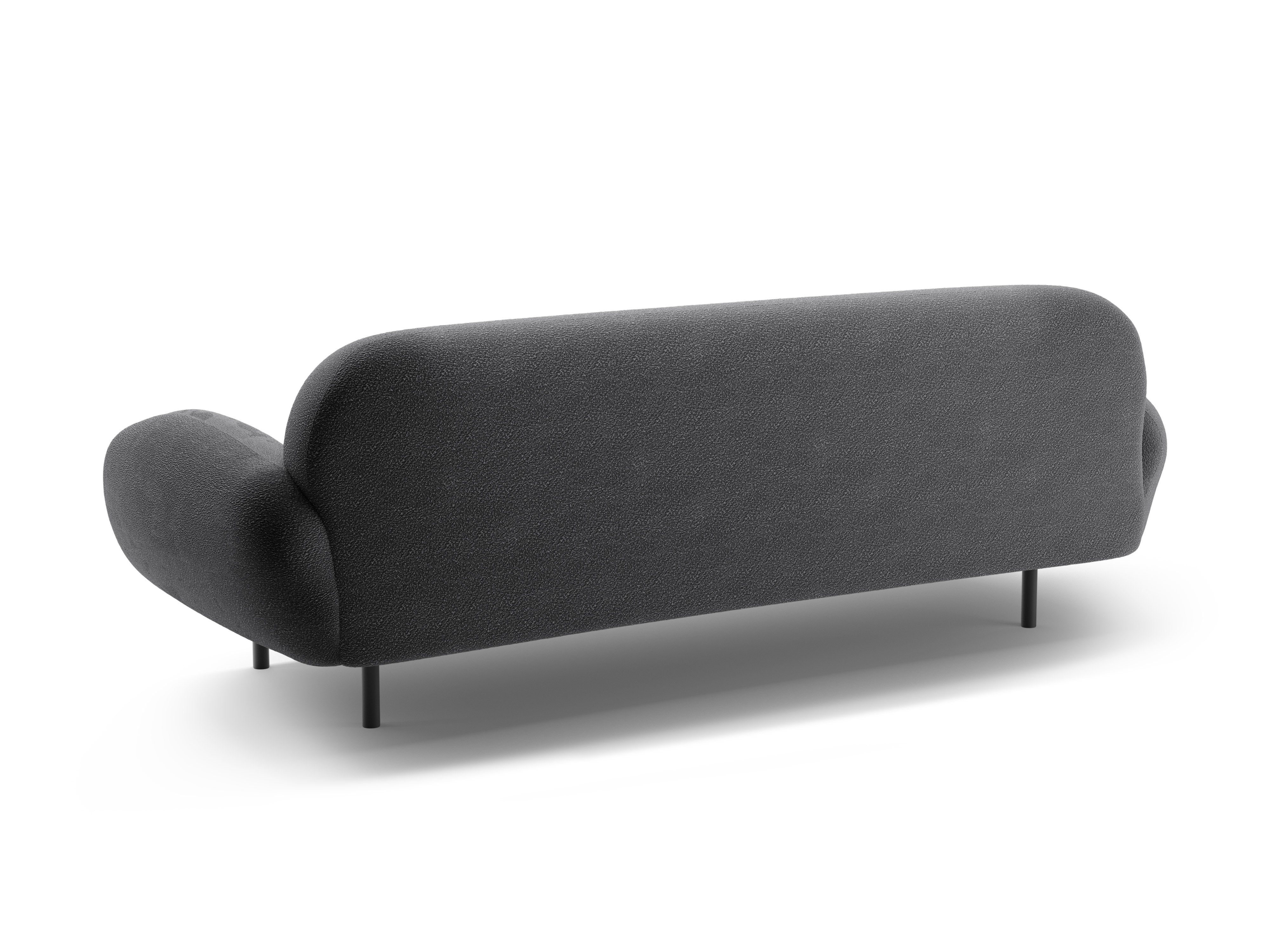 3-seater Sofa POPPY dark gray boucle