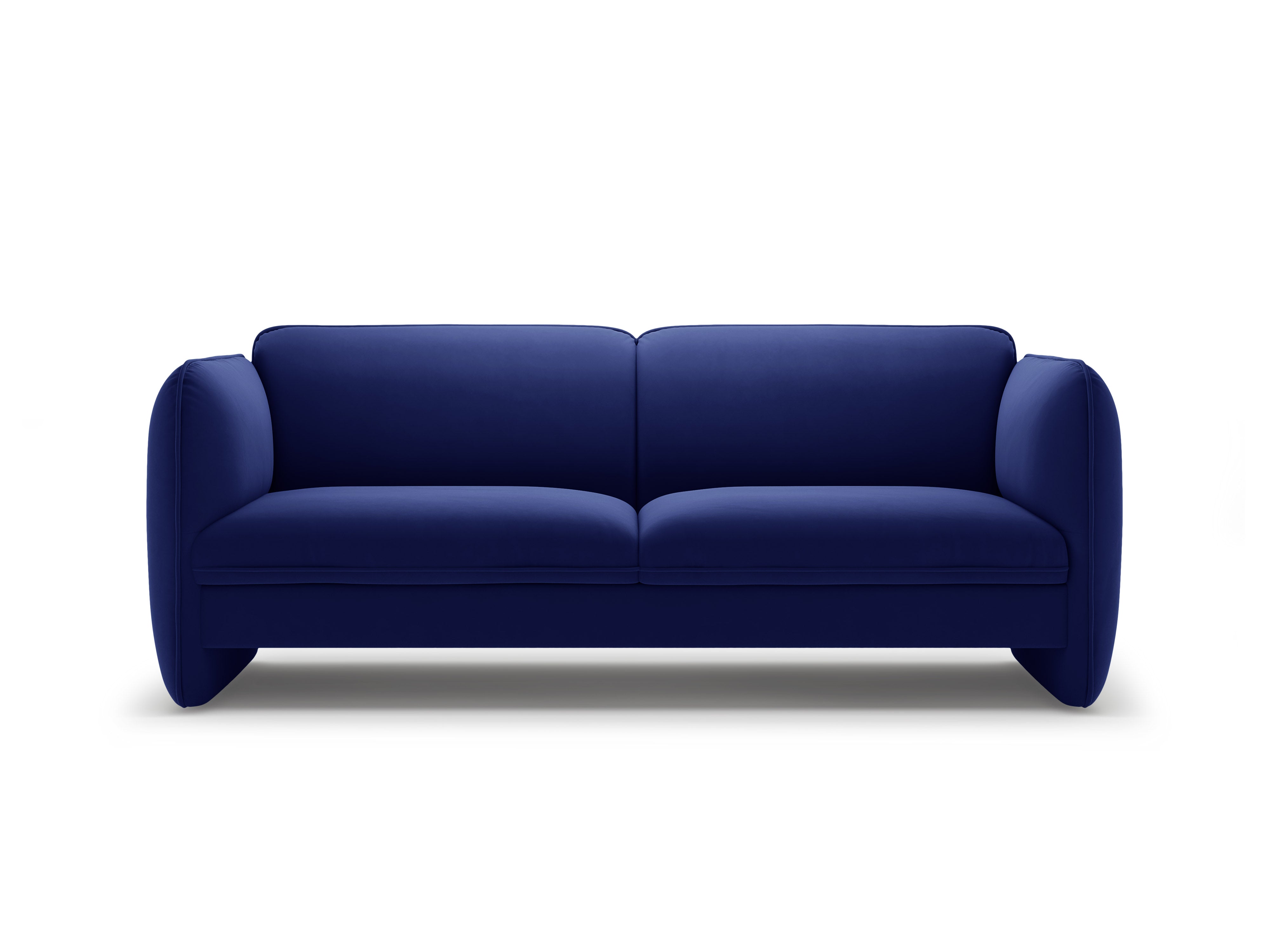 Sofa pre 3 osoby, zamatová GEORGIA v kobaltovej farbe