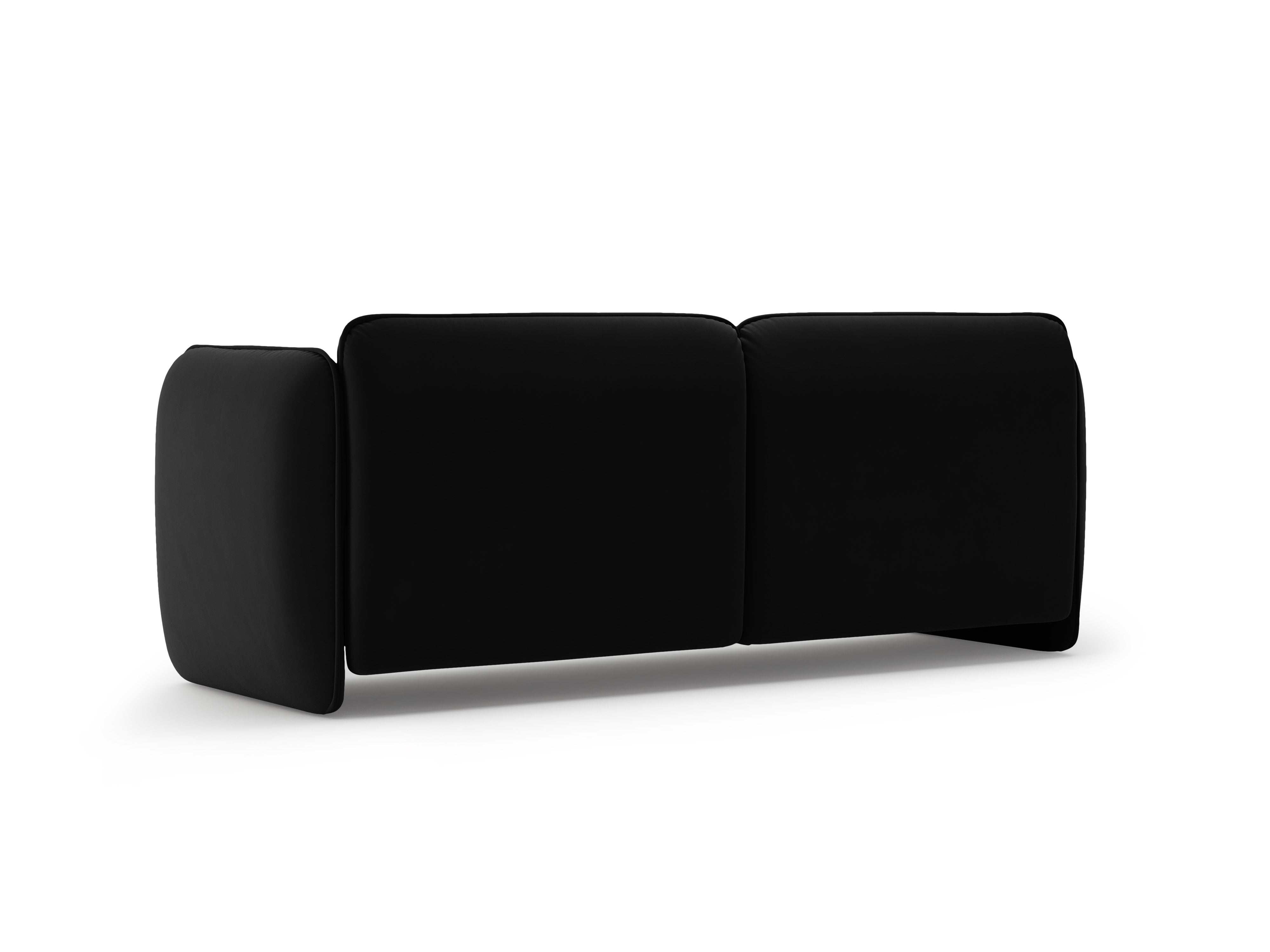 Sofa pre 3 osoby, zamatová GEORGIA, čierna