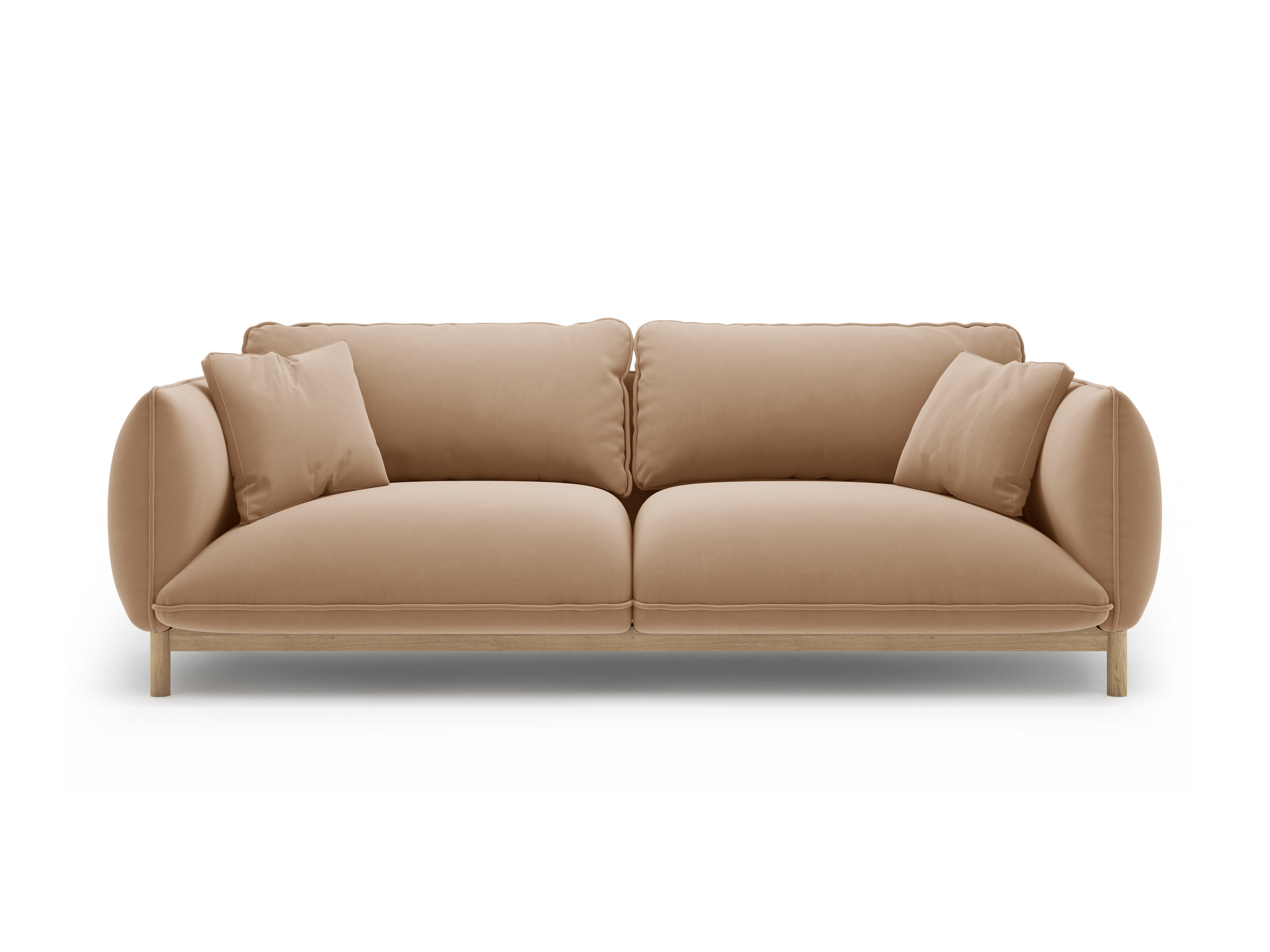 Sofa z jemného velúru 3-miestna ADA piesková