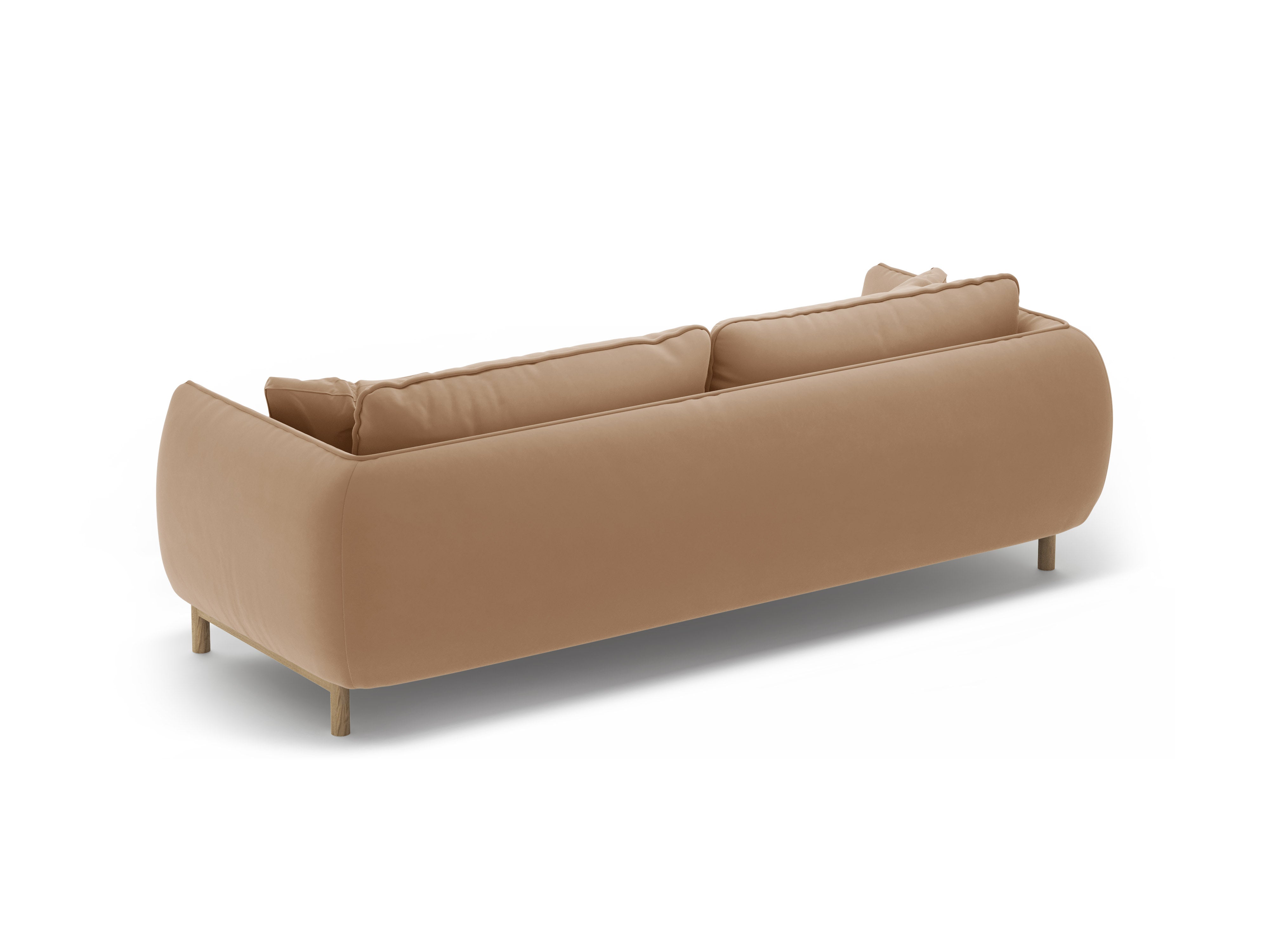 Sofa z jemného velúru 3-miestna ADA piesková