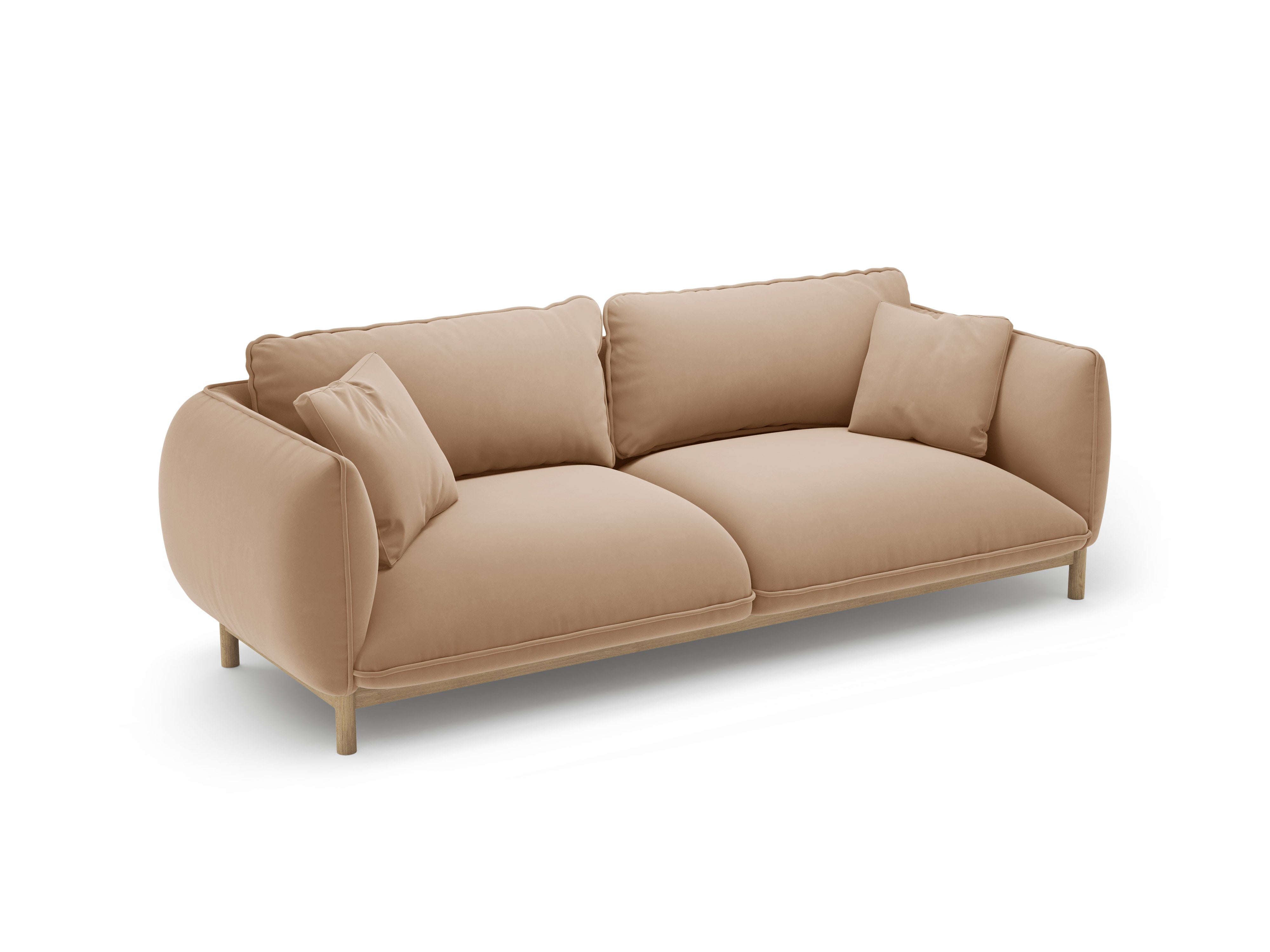 Sofa z jemného velúru 3-miestna ADA piesková