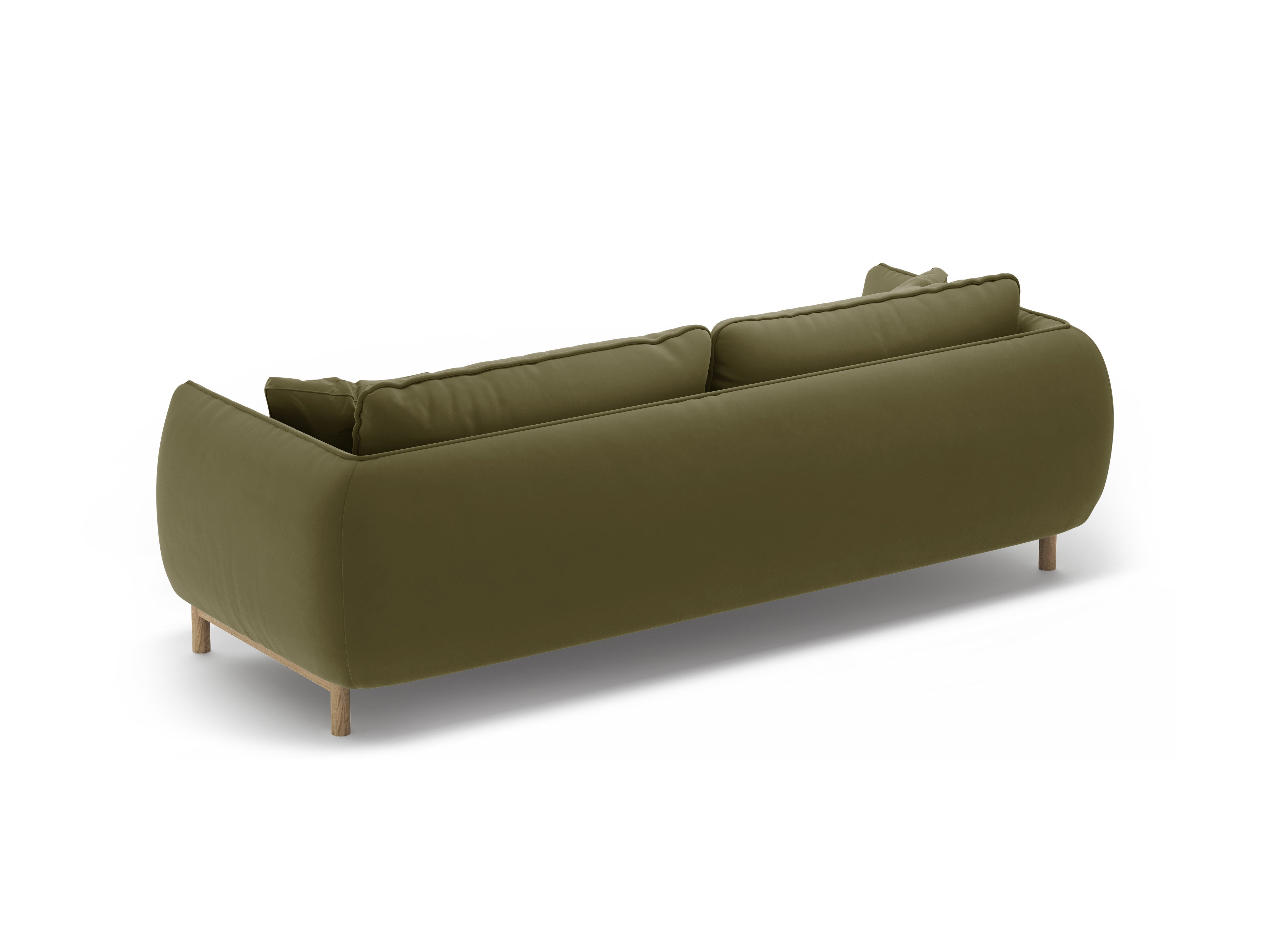 Sofa z jemného velúru 3-miestna ADA svetlozelená