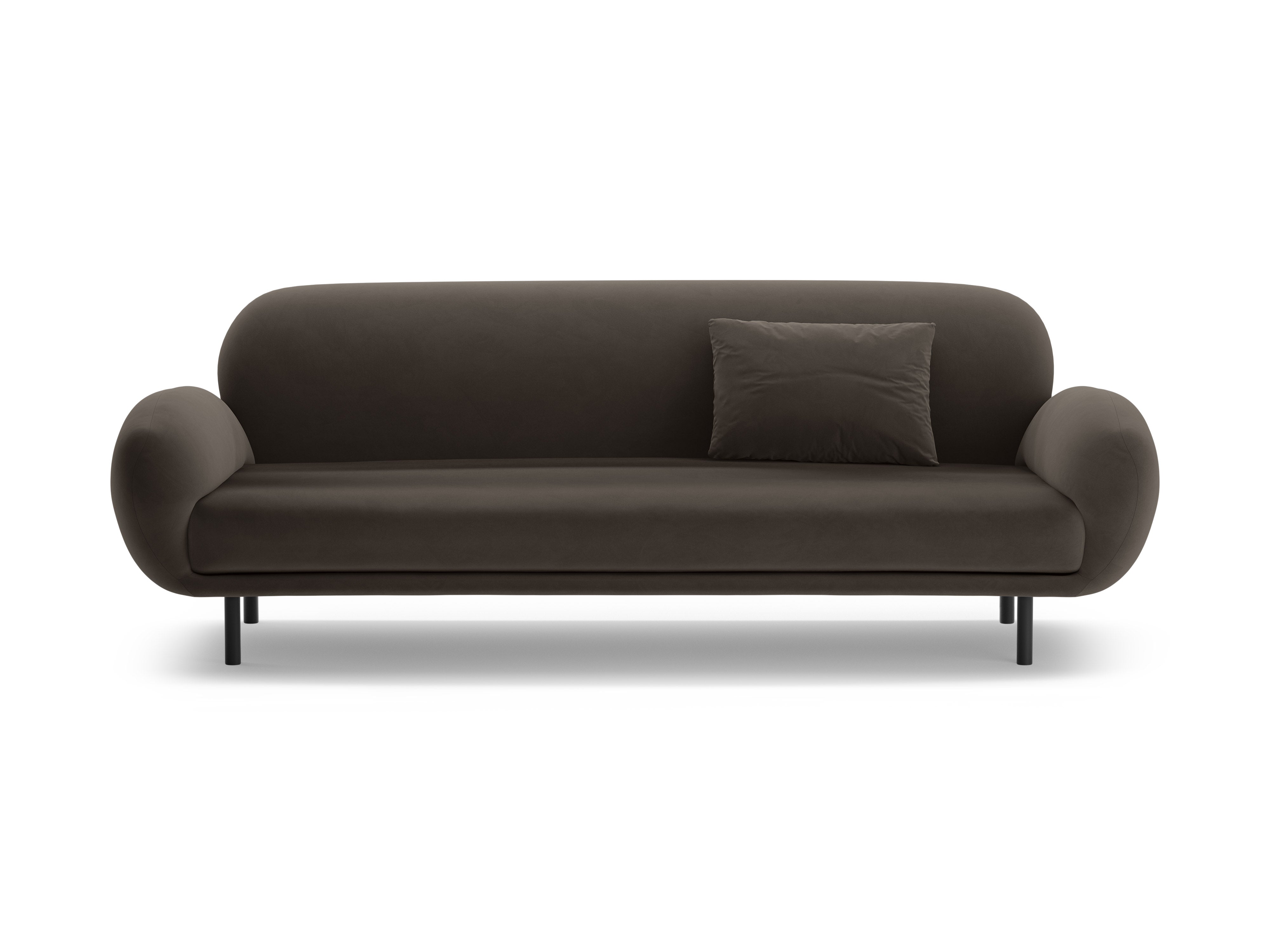 Sofa z jemného velúru 3-miestna POPPY ebenová