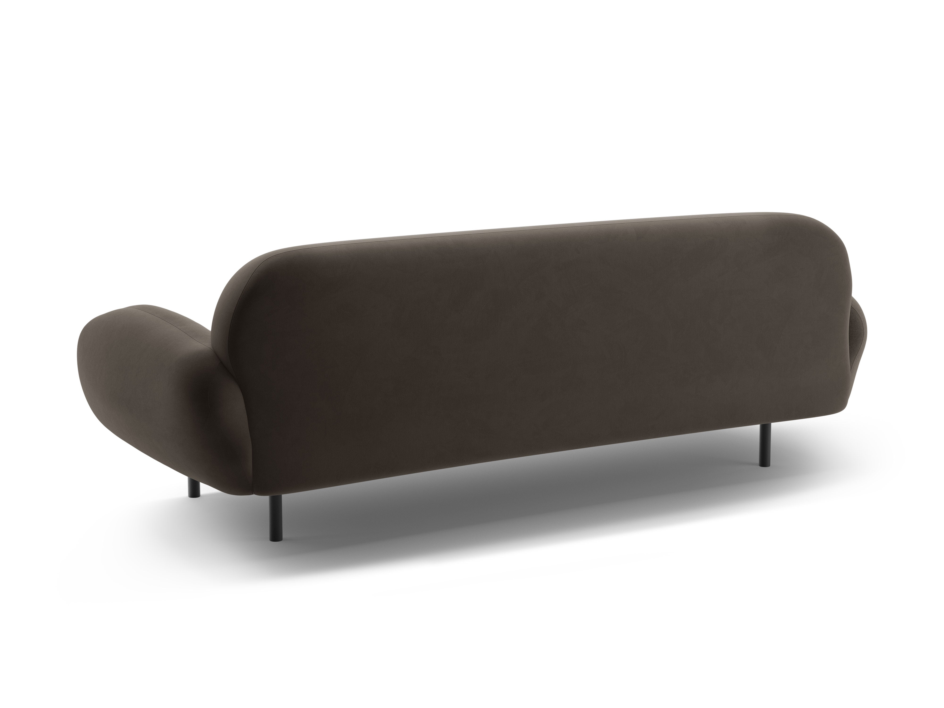 Sofa z jemného velúru 3-miestna POPPY ebenová