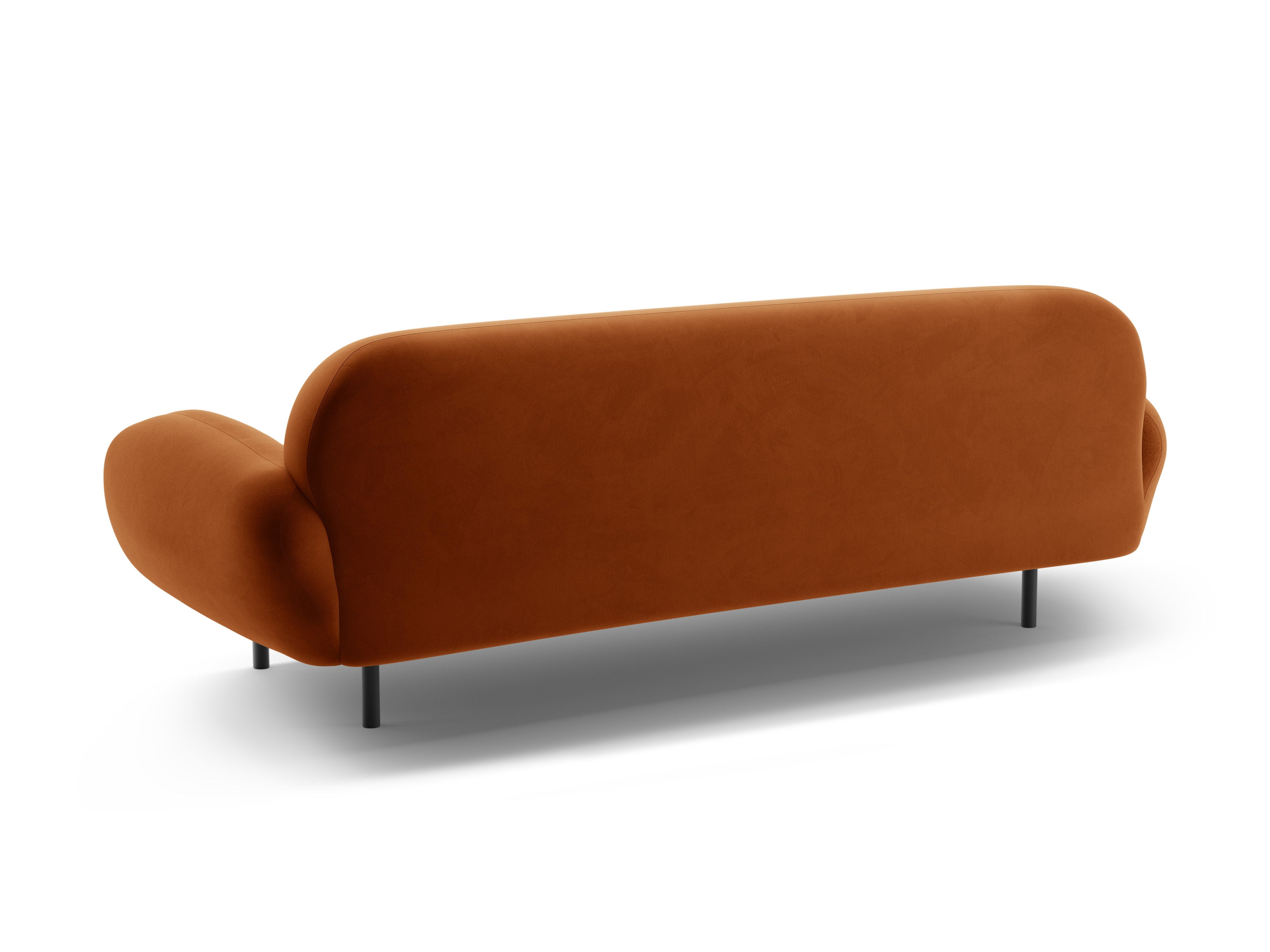 Sofa z jemného velúru 3-miestna POPPY terrakota