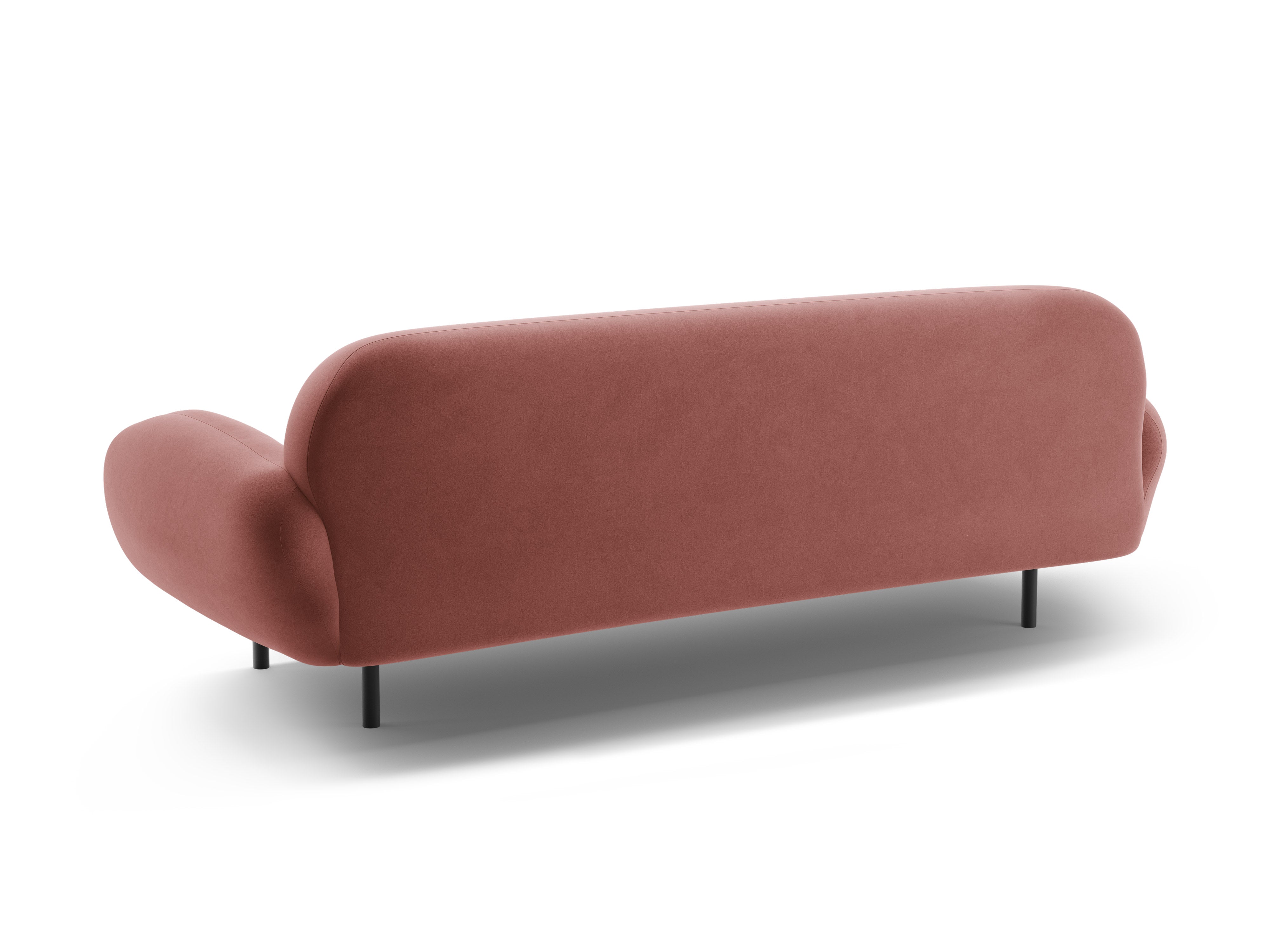 Sofa z jemného velúru 3-miestna POPPY špinavá ružová