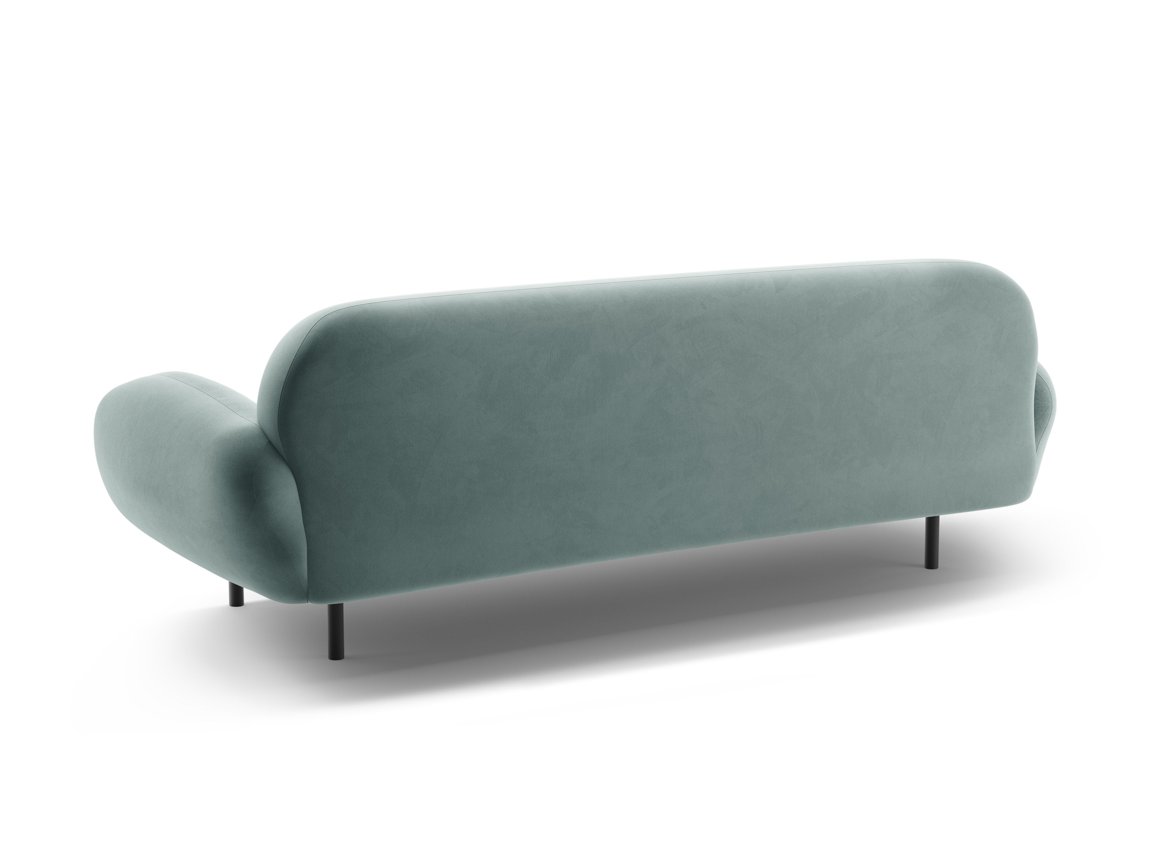 Sofa z jemného velúru 3-miestna POPPY svetlomodrá