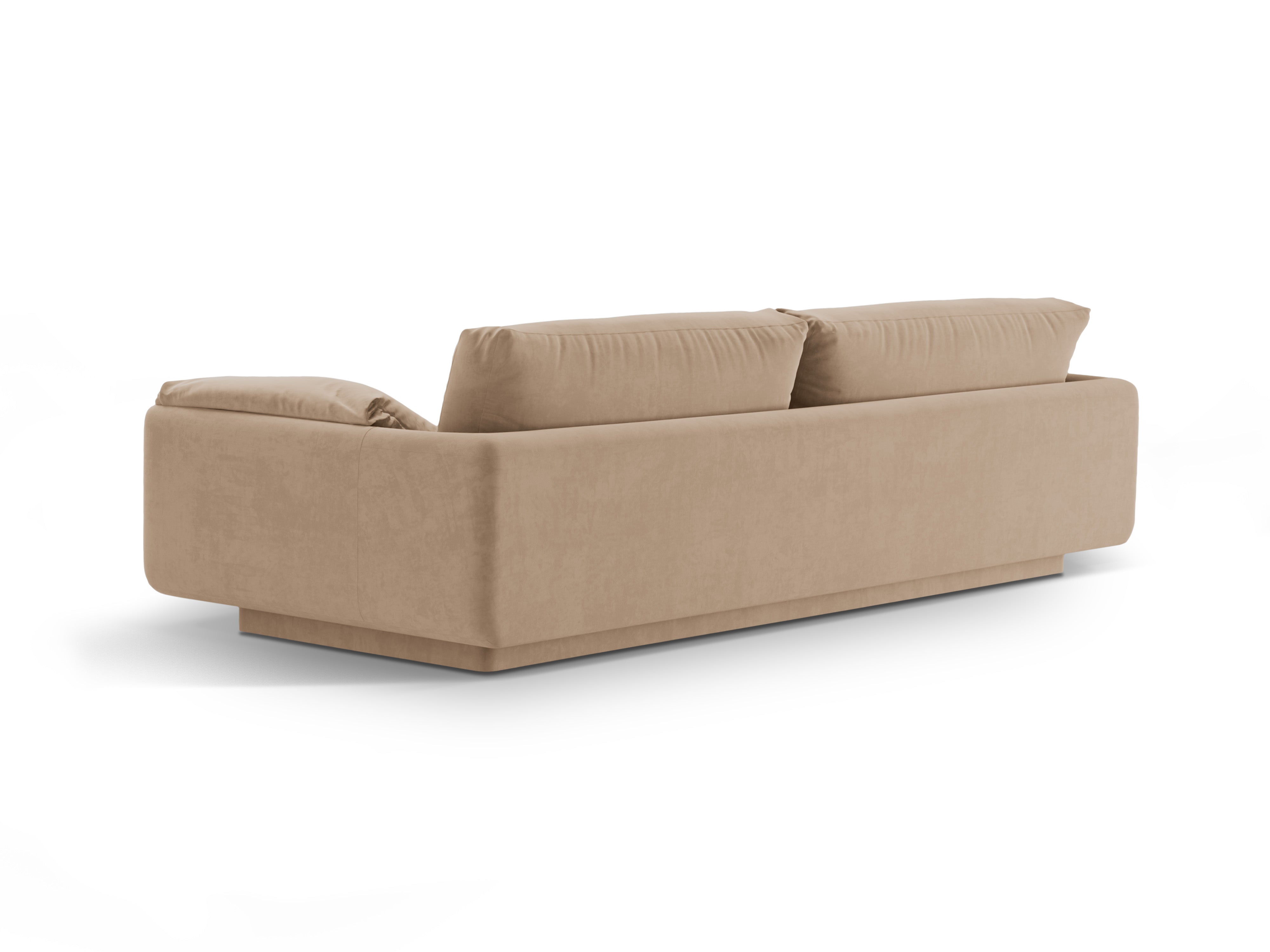 3-seater velvet sofa Torino sand