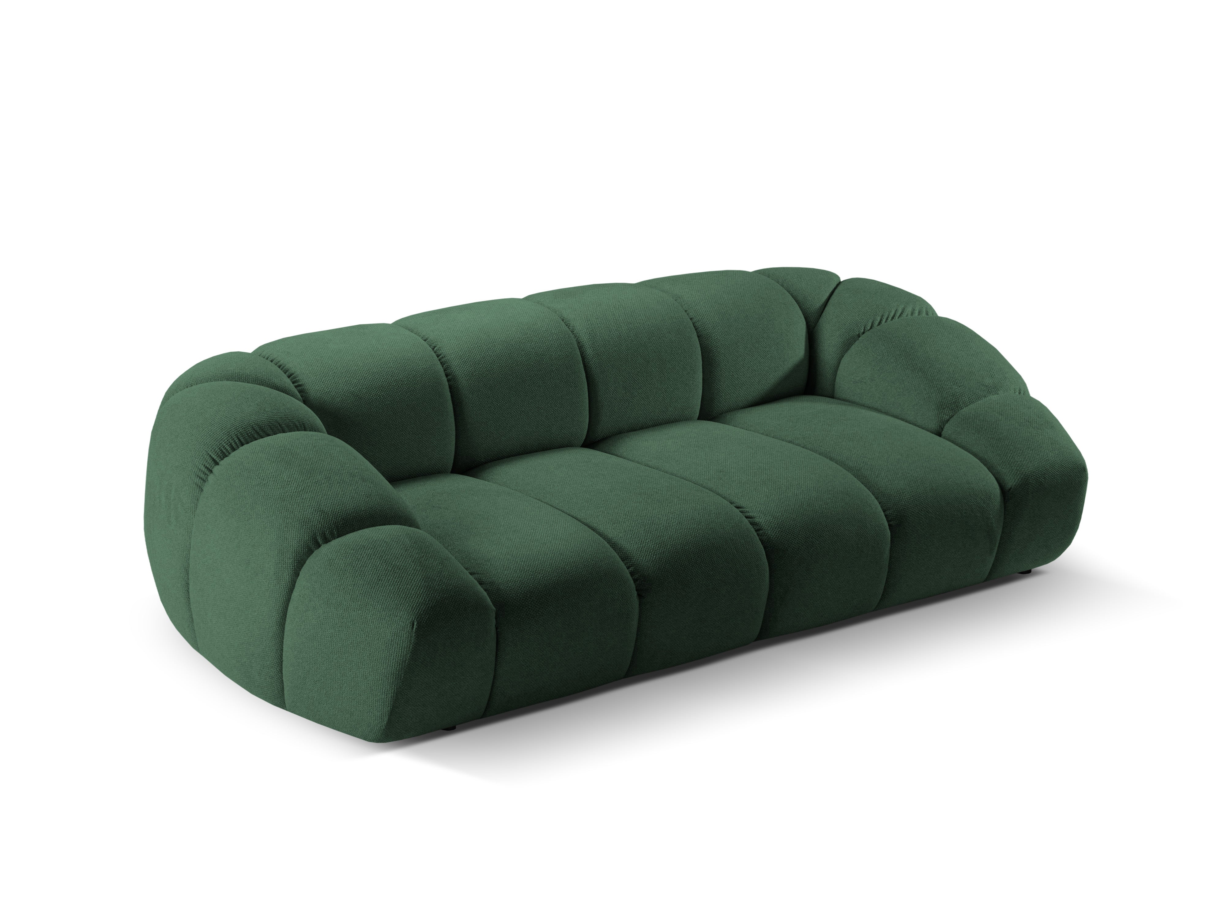 3-seater Sofa DIANA dark green chenille