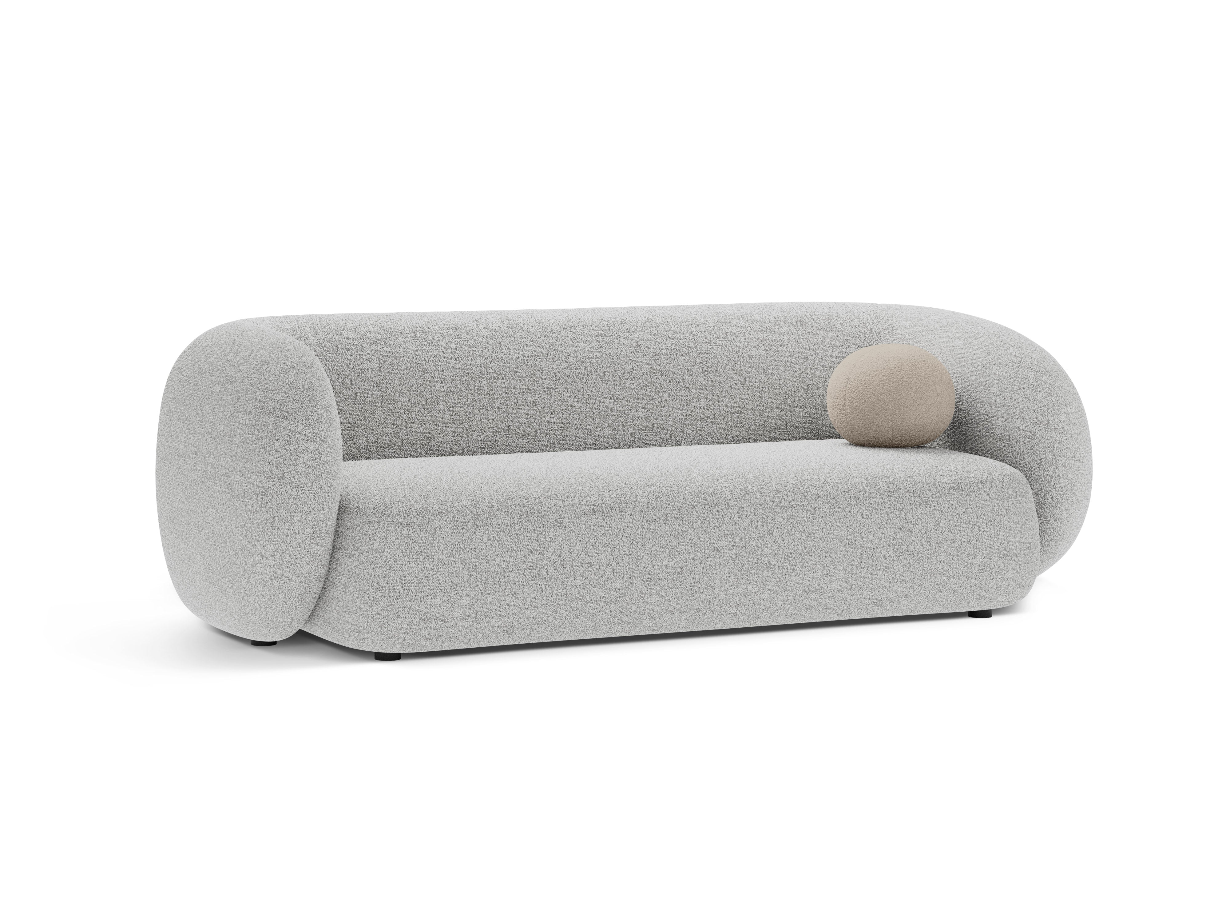 Sofa 3-osobowa KATE jasnoszary melanż – Micadoni