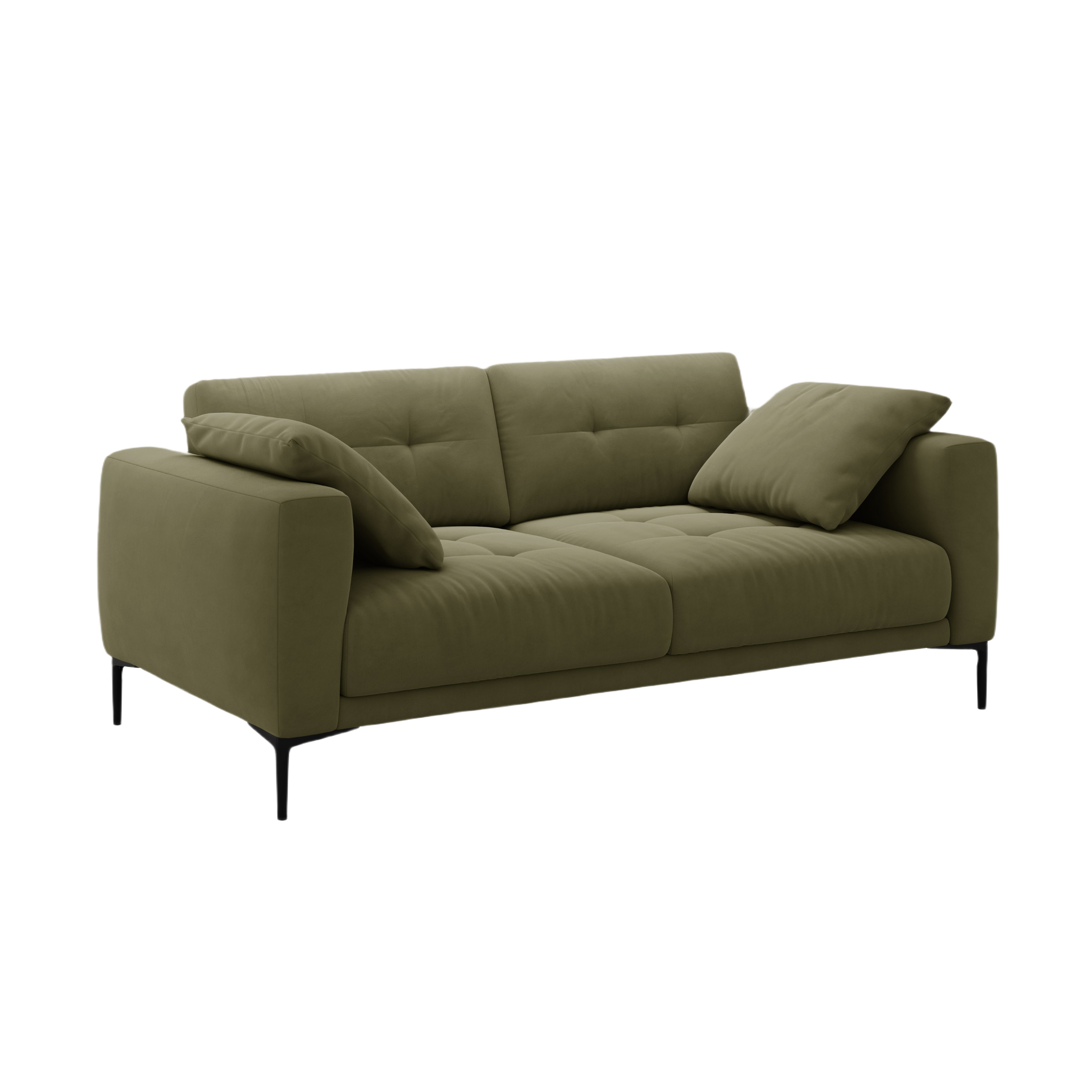 Sofa z jemného velúru 3-miestna BEMY zelená