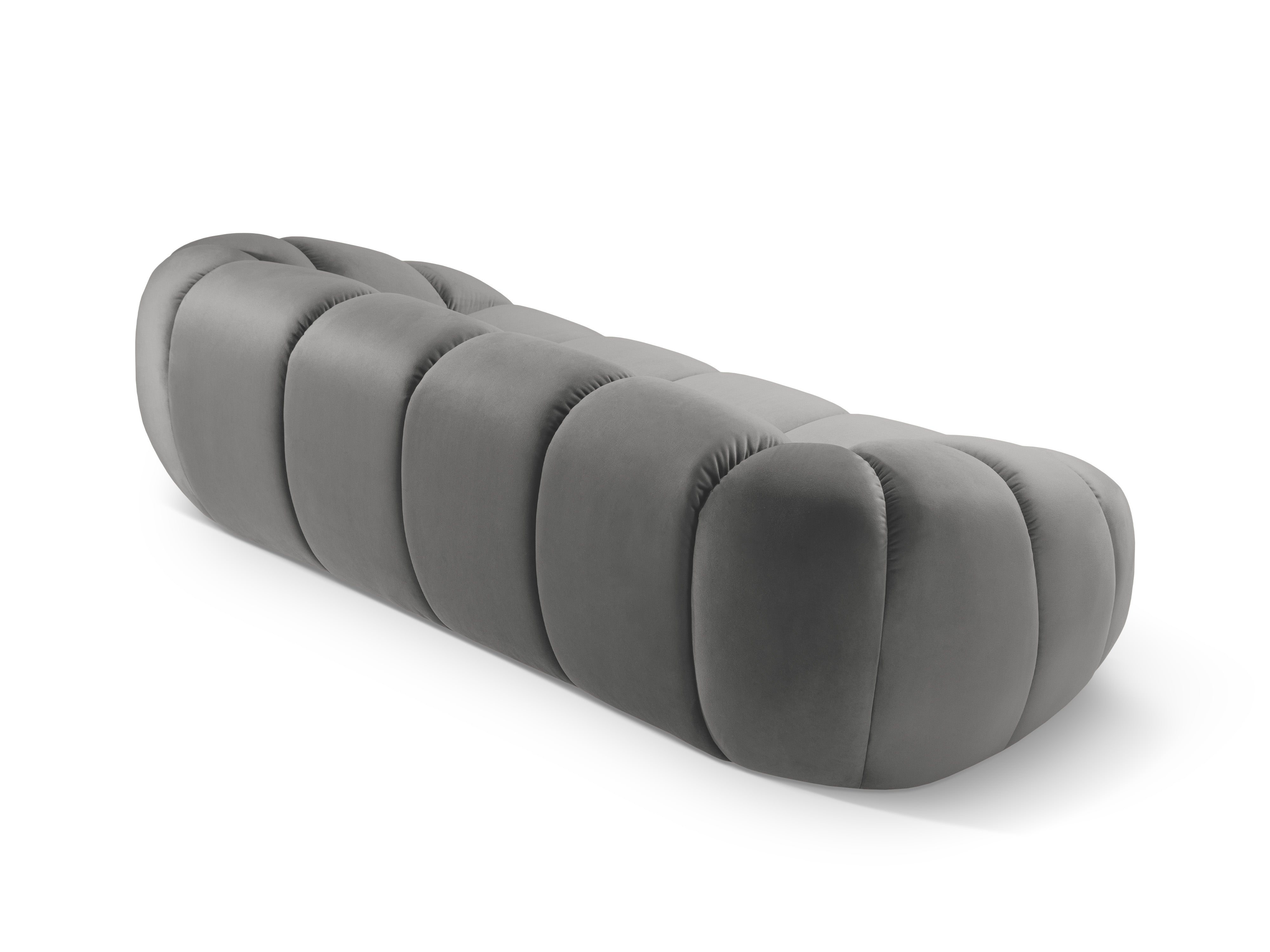 DIANA gray velvet 3-seater sofa