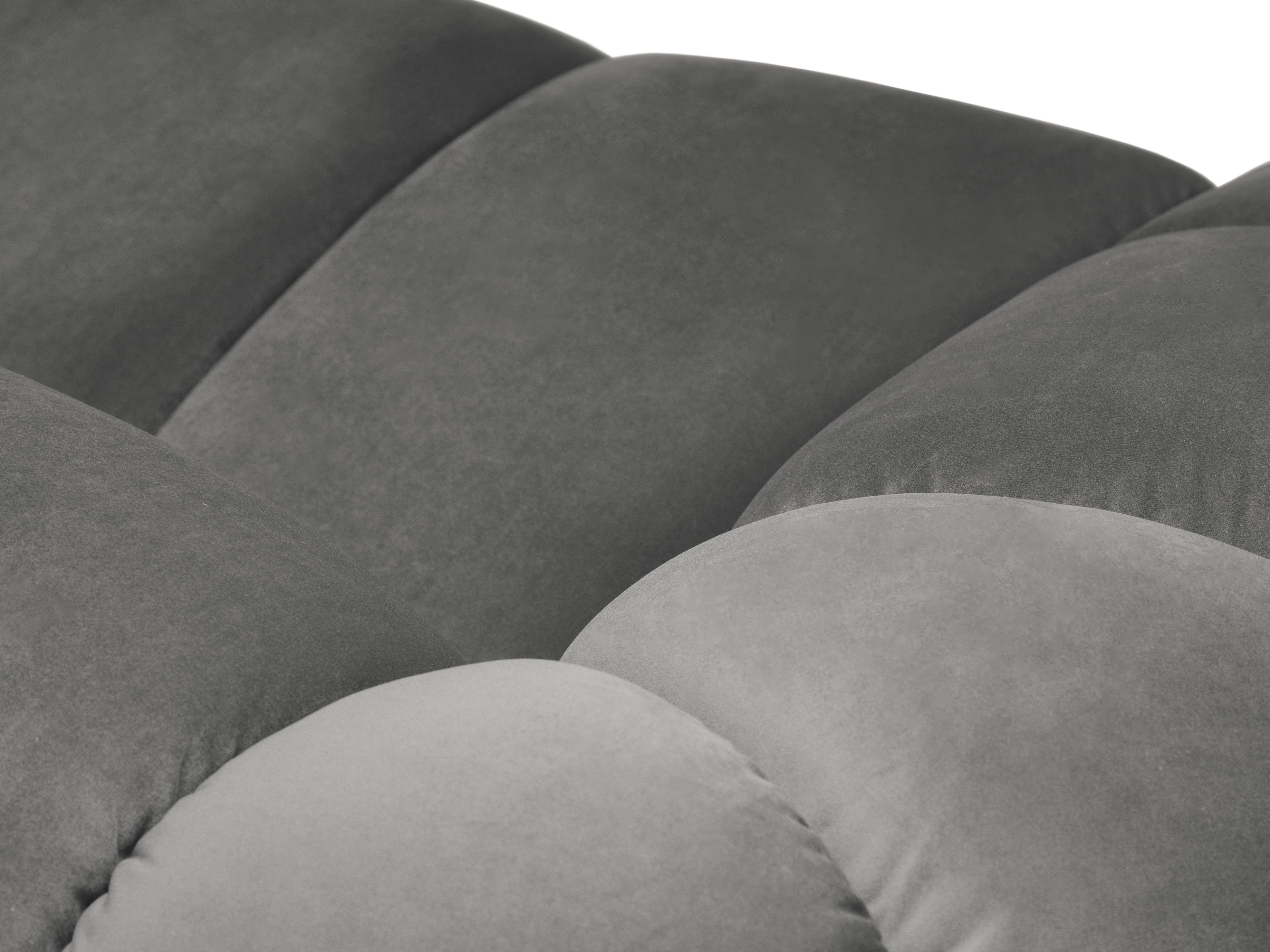 DIANA gray velvet 3-seater sofa