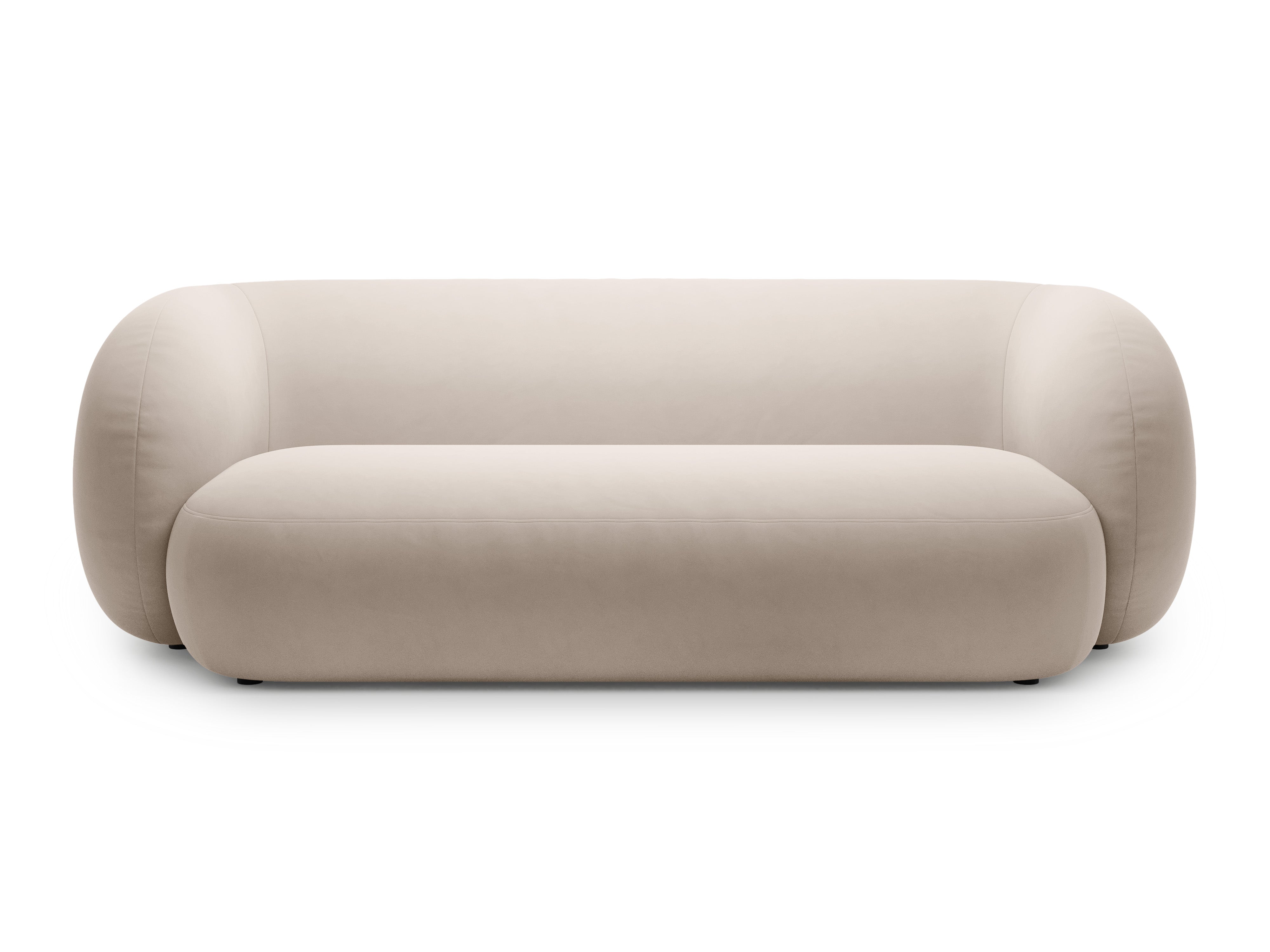 Sofa z jemného velúru 3-miestna KATE béžová