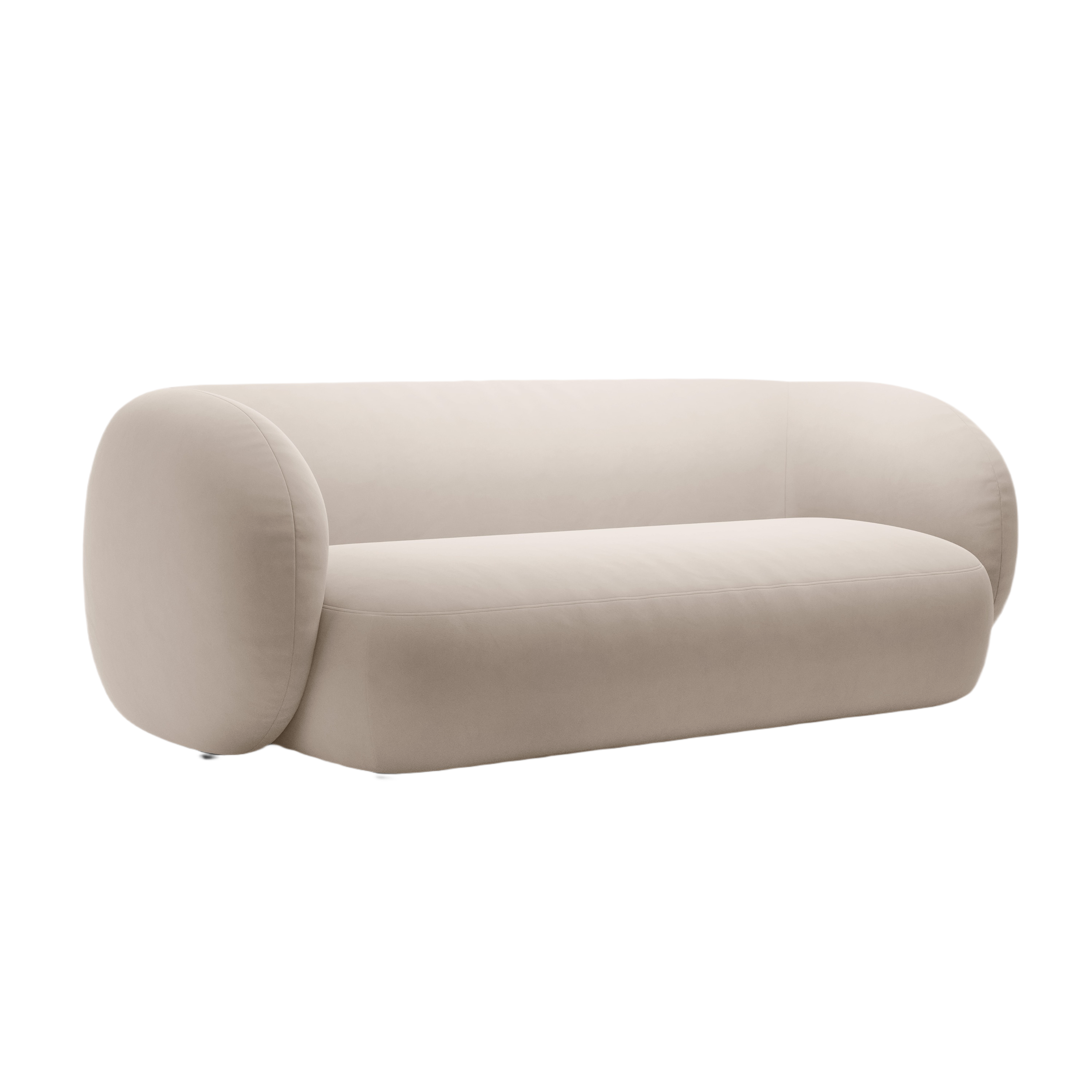 Sofa z jemného velúru 3-miestna KATE béžová