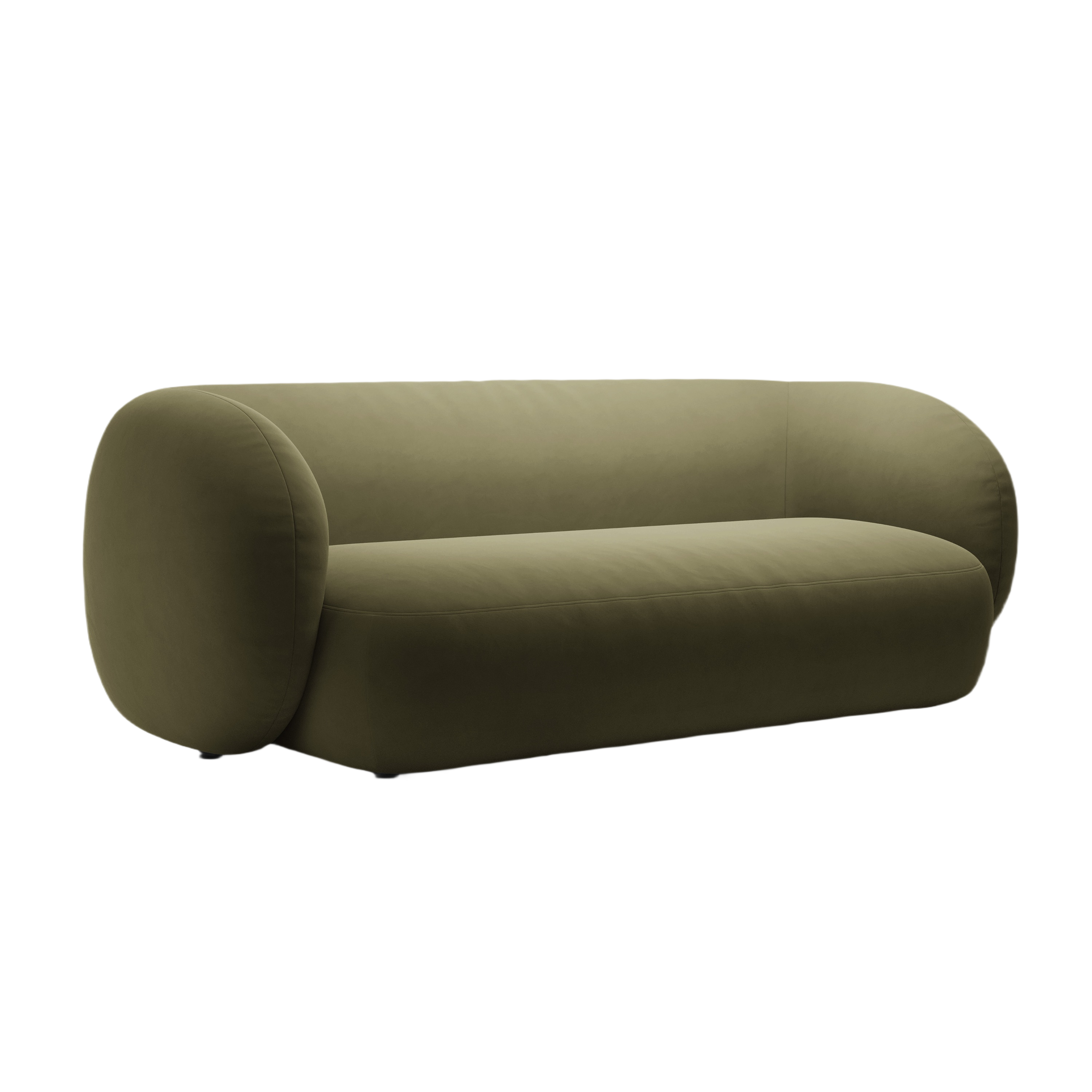 Sofa z jemného velúru 3-miestna KATE zelená