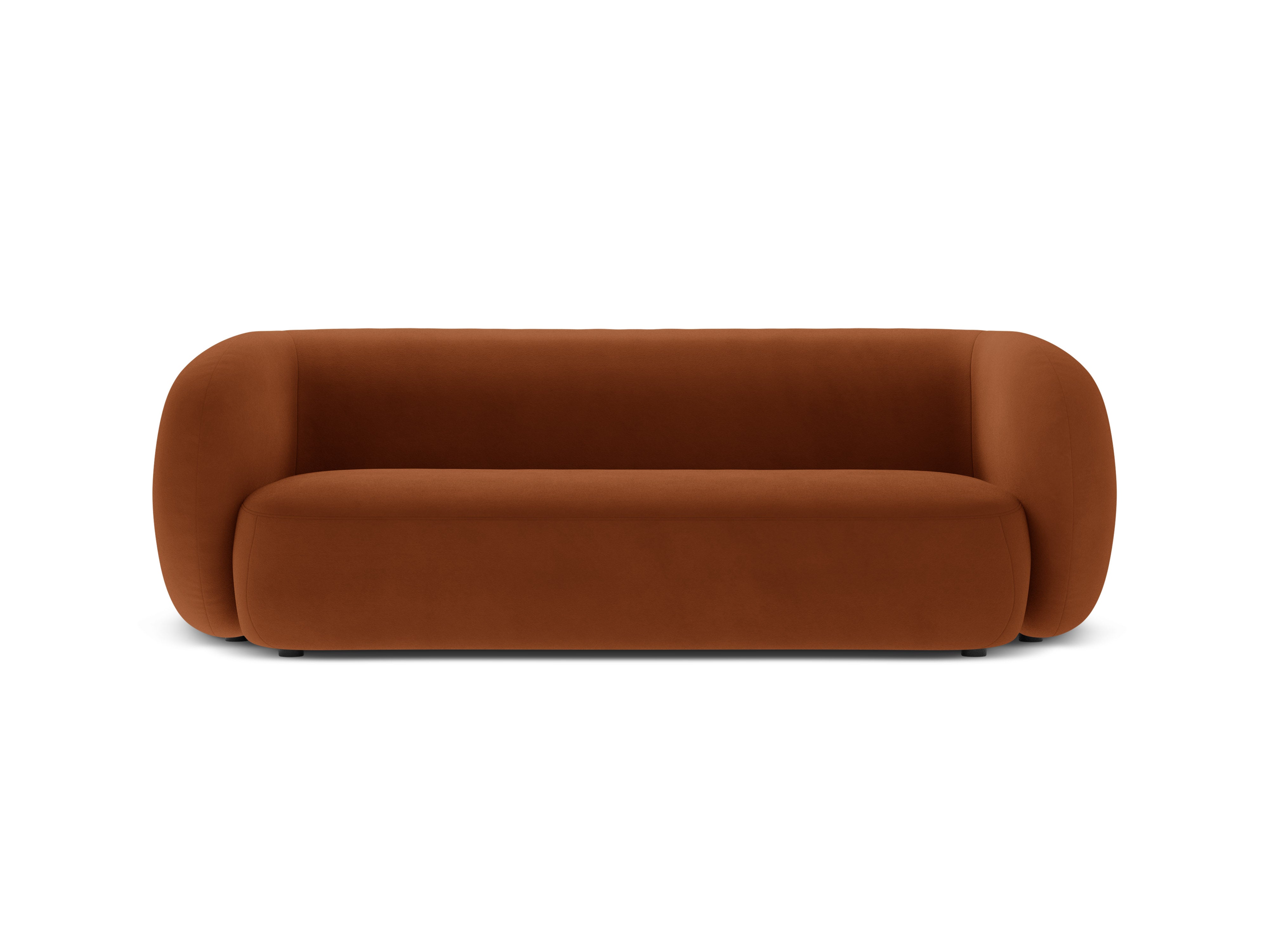 Sofa aksamitna 3-osobowa KATE terracotta – Micadoni