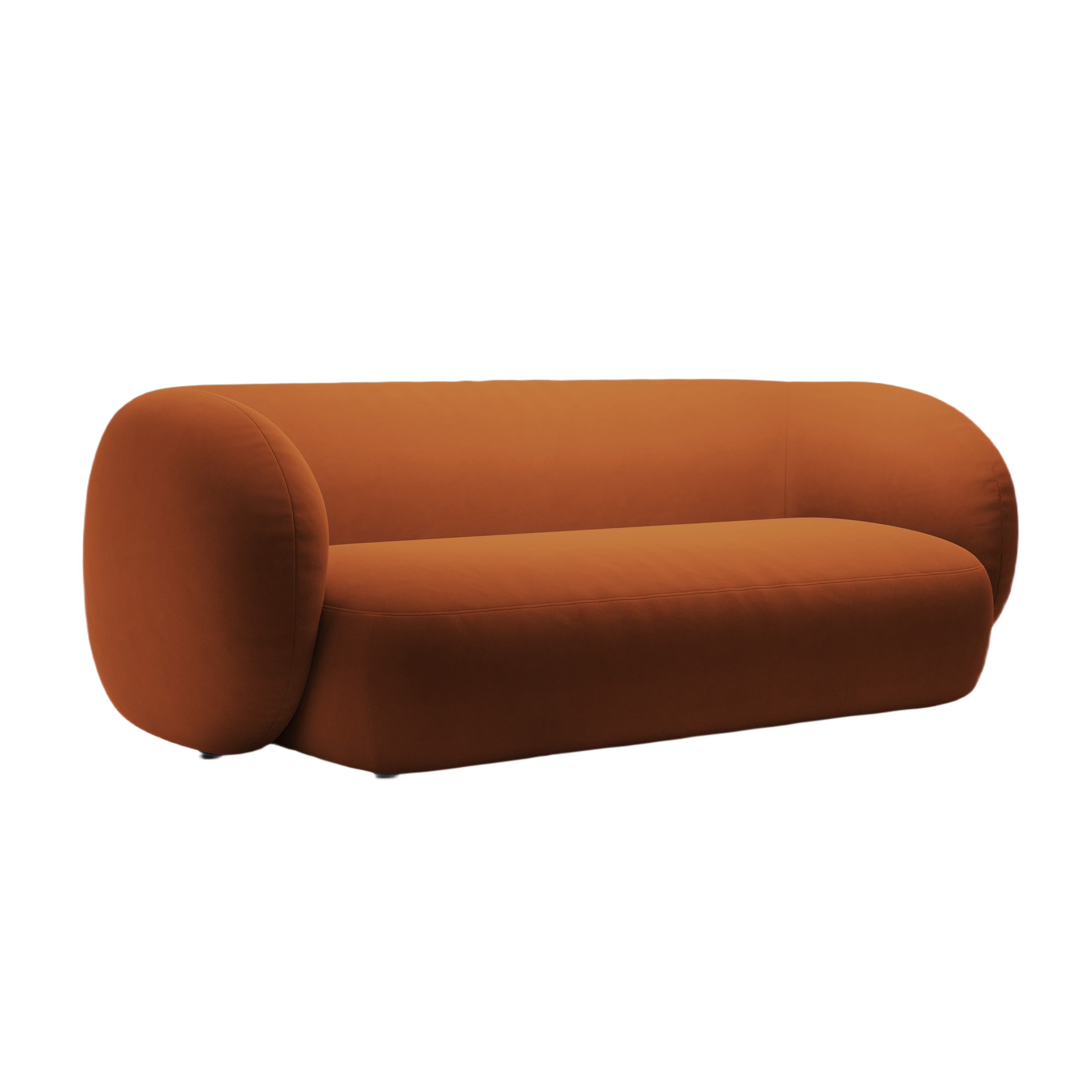 Sofa z jemného velúru 3-miestna KATE terrakota