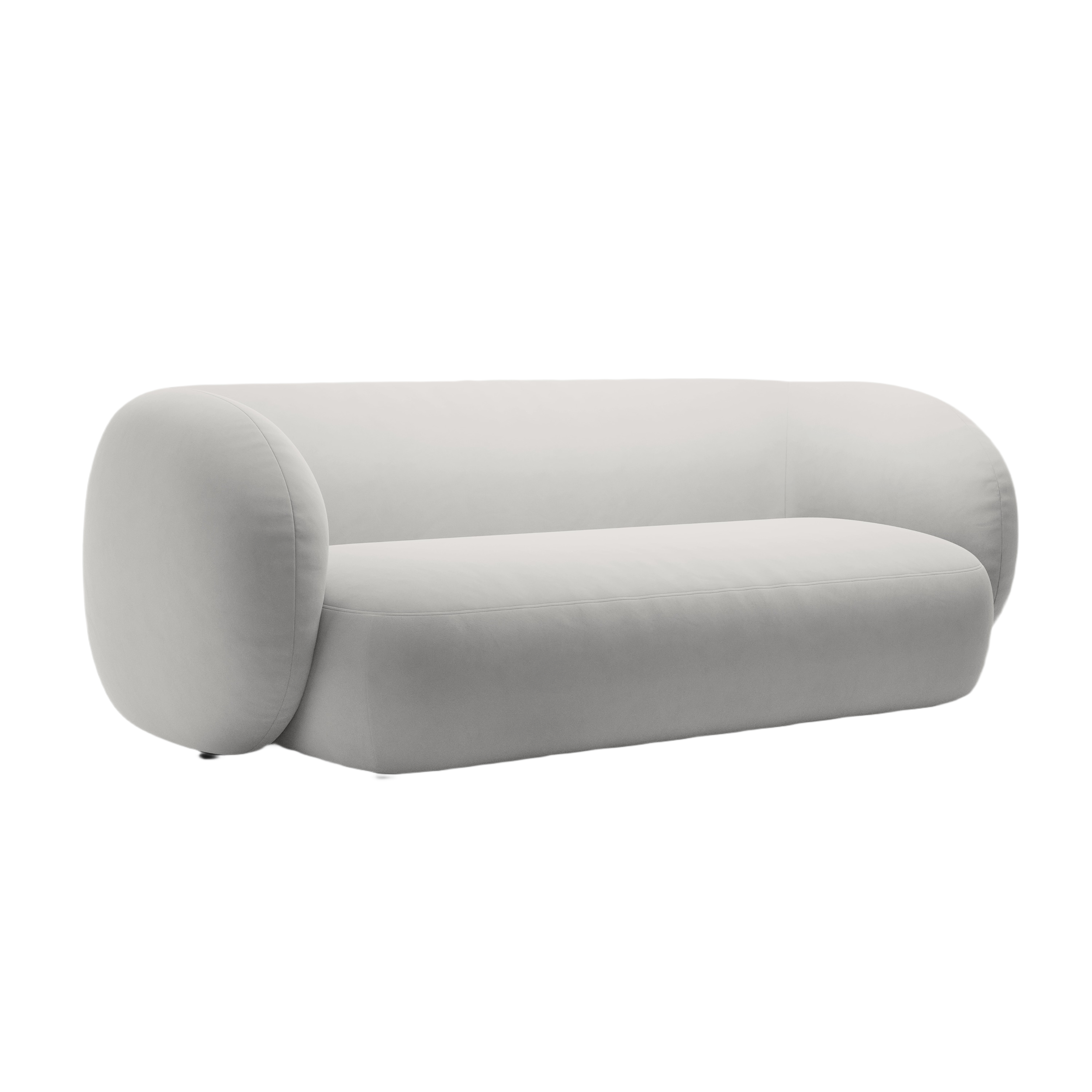 Sofa z jemného velúru 3-miestna KATE svetlosivá