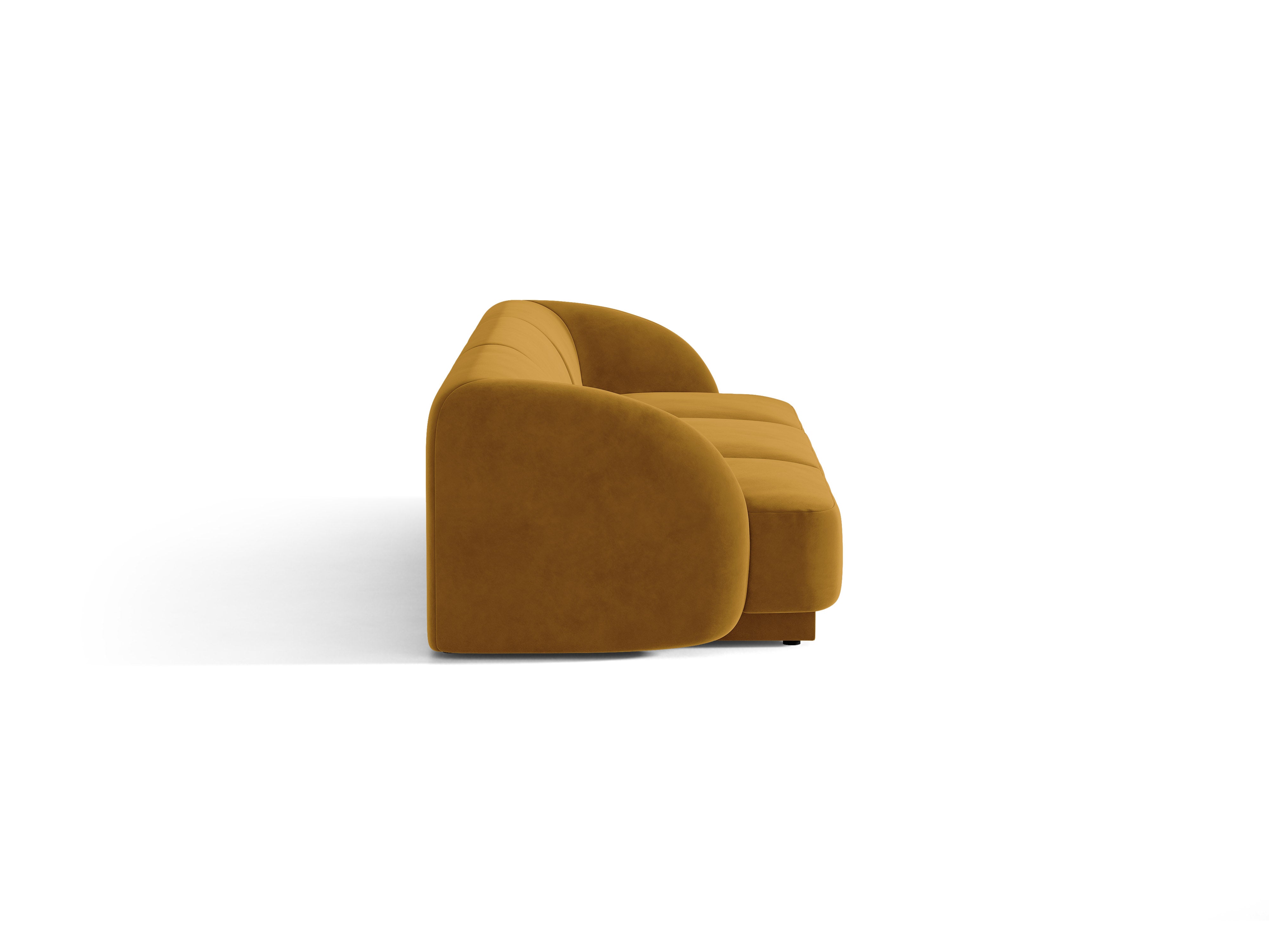 Sofa z jemného velúru 3-miestna MILEY žltá