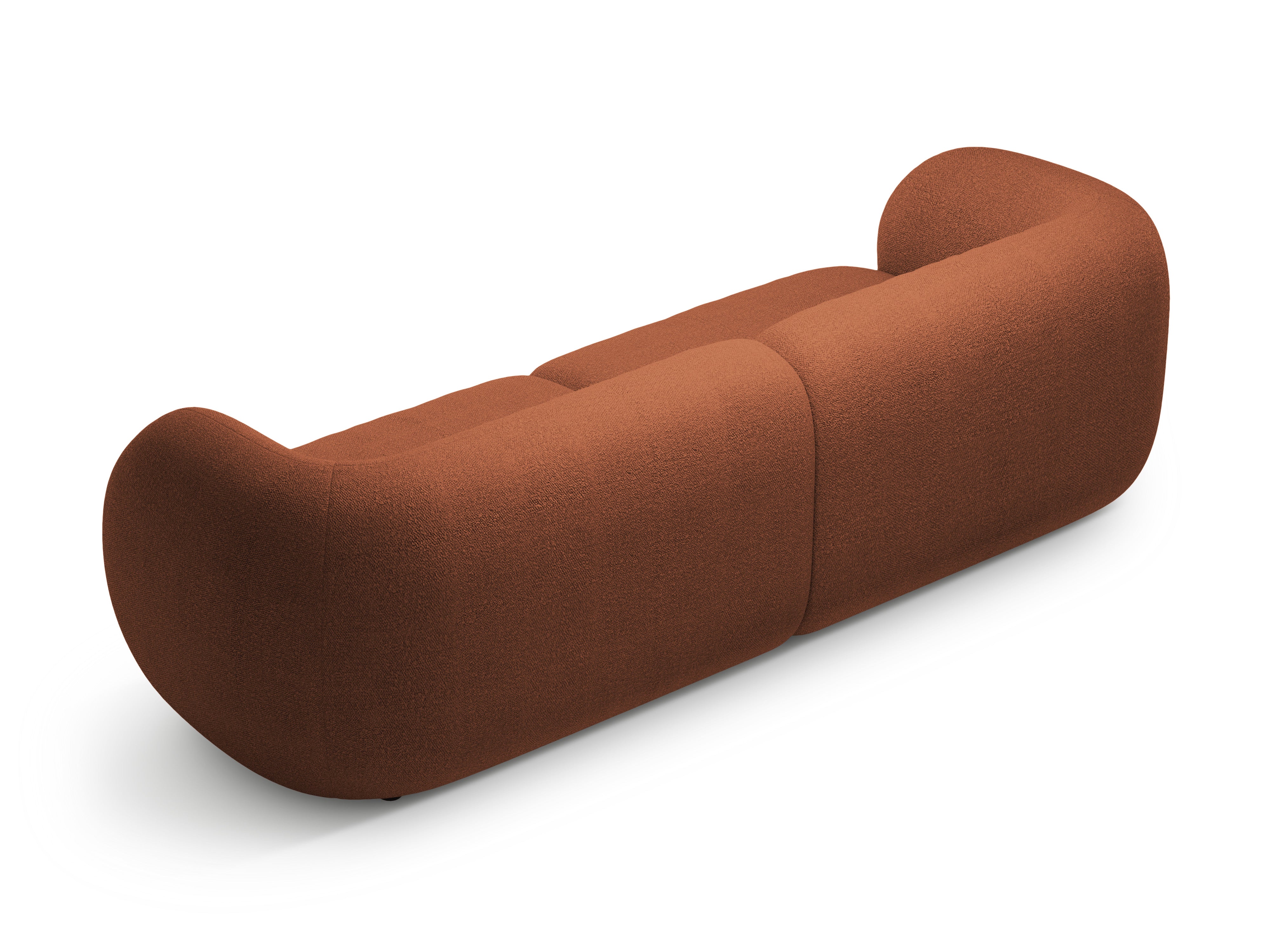 KATE terracotta boucle 4-seater sofa
