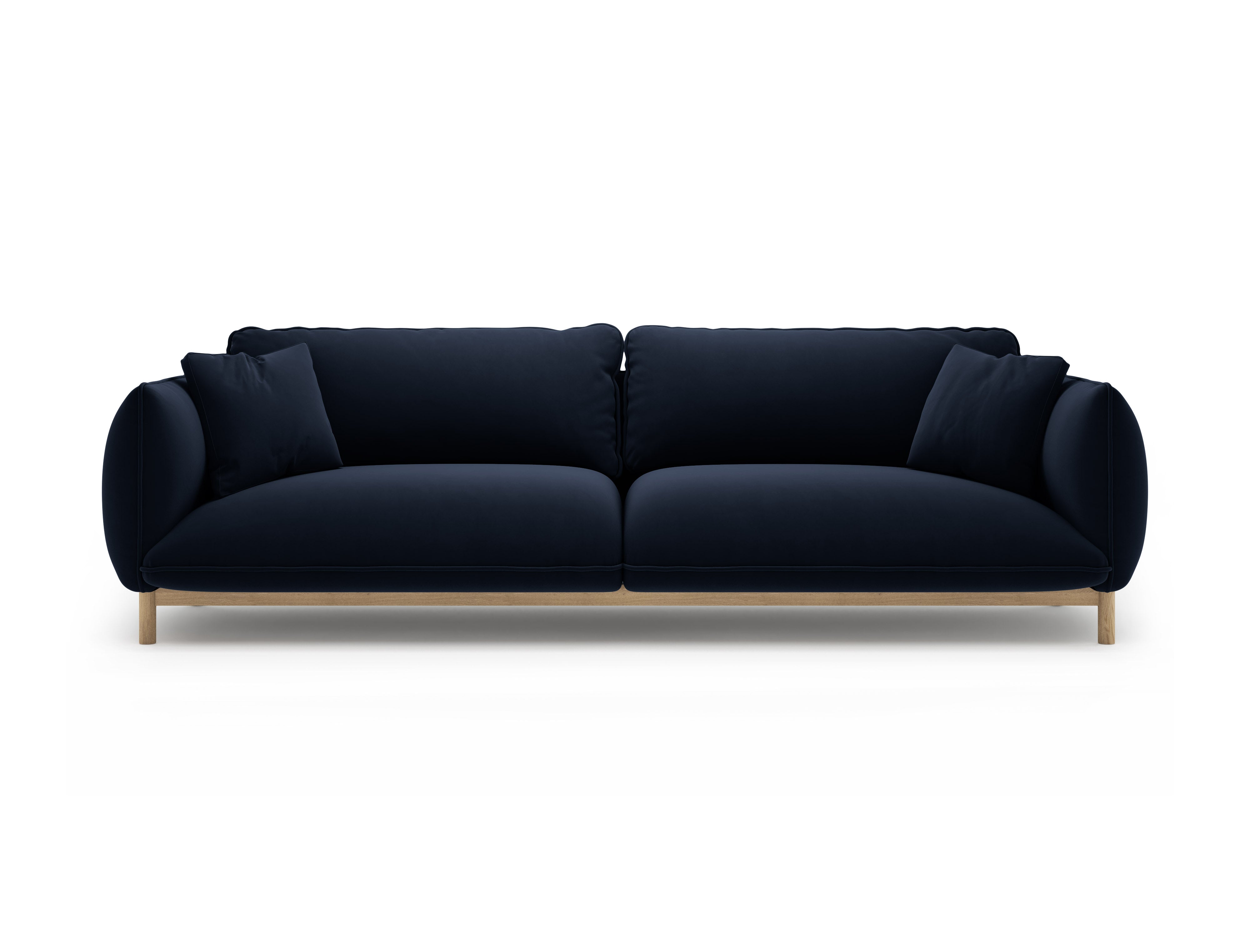 Sofa z jemného velúru pre 4 osoby ADA kráľovsky modrá
