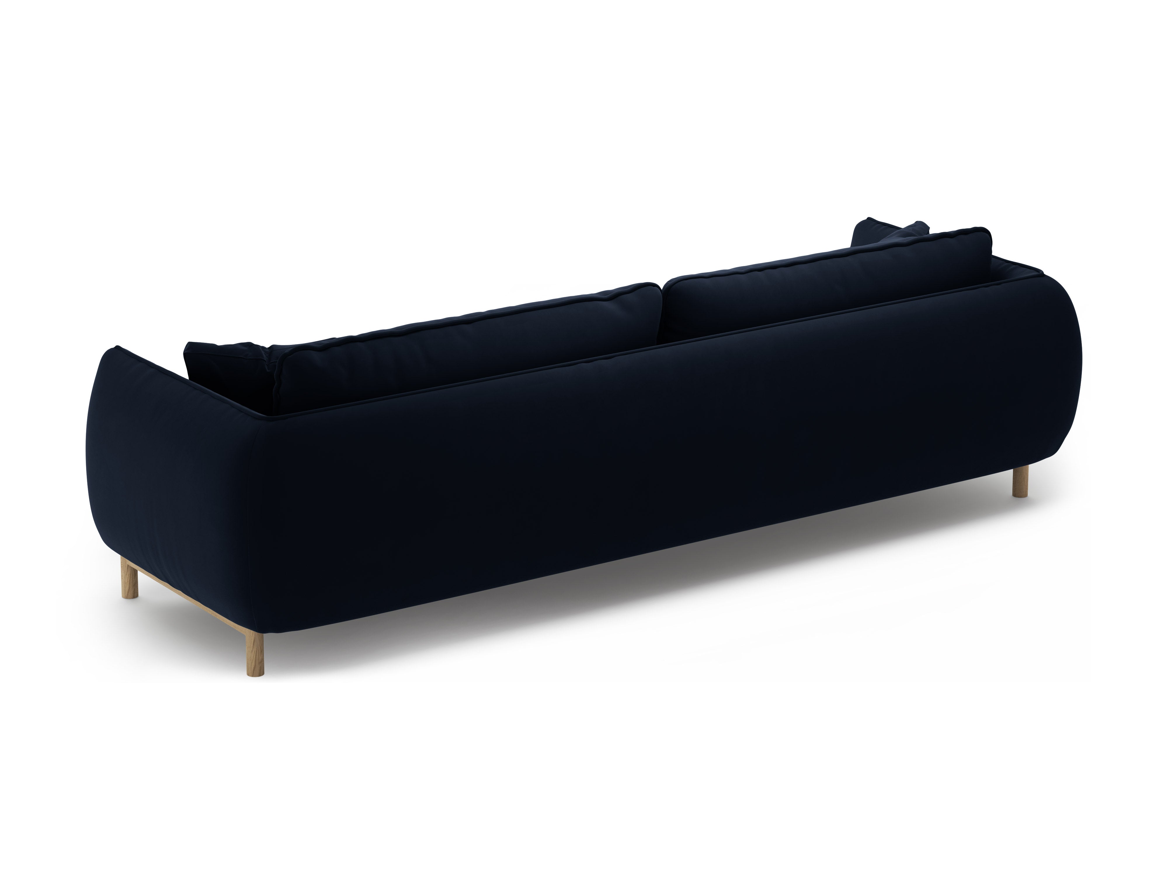 Sofa z jemného velúru pre 4 osoby ADA kráľovsky modrá