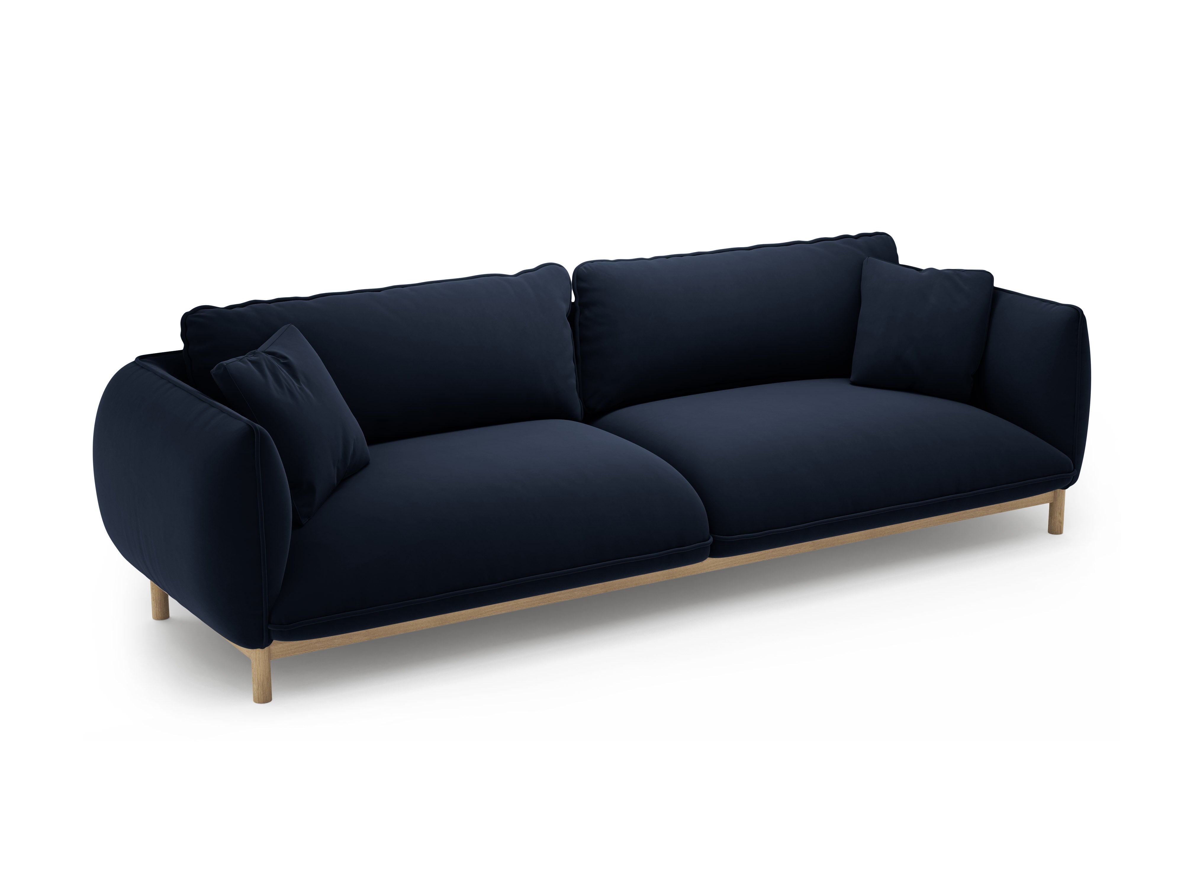 Sofa z jemného velúru pre 4 osoby ADA kráľovsky modrá