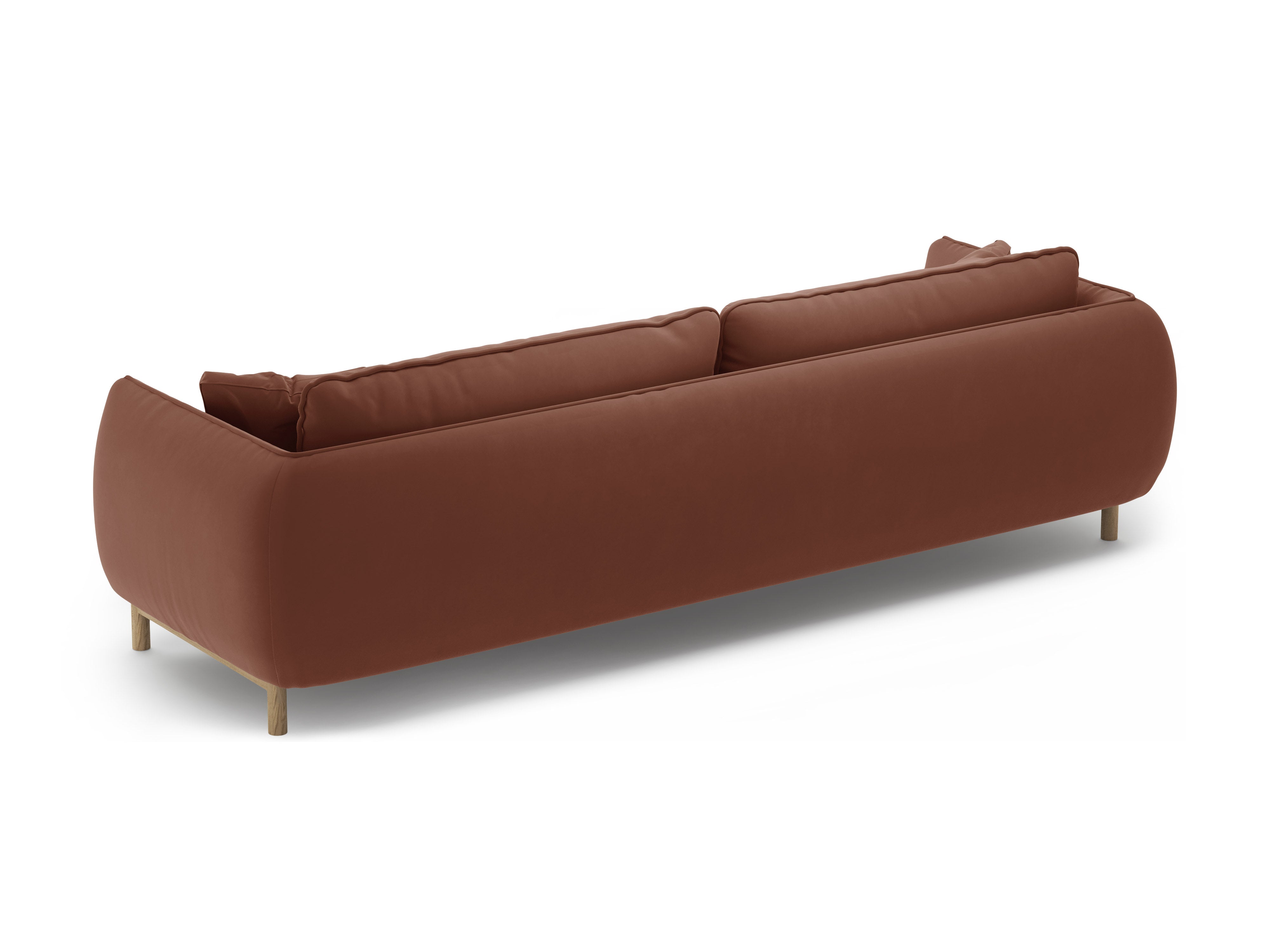 Velvet sofa for 4 people ADA cuoio
