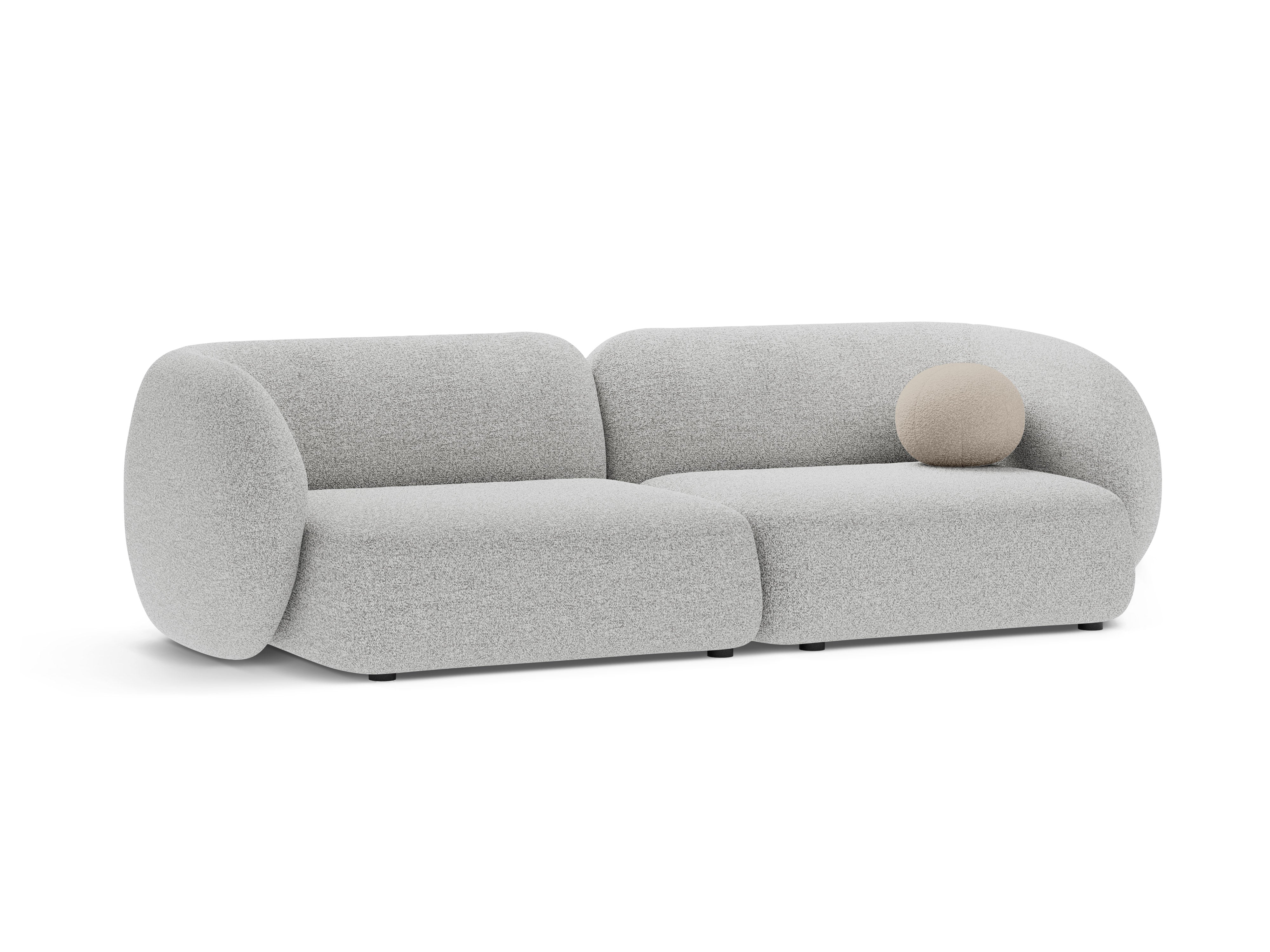 Sofa 4-osobowa KATE jasnoszary melanż – Micadoni