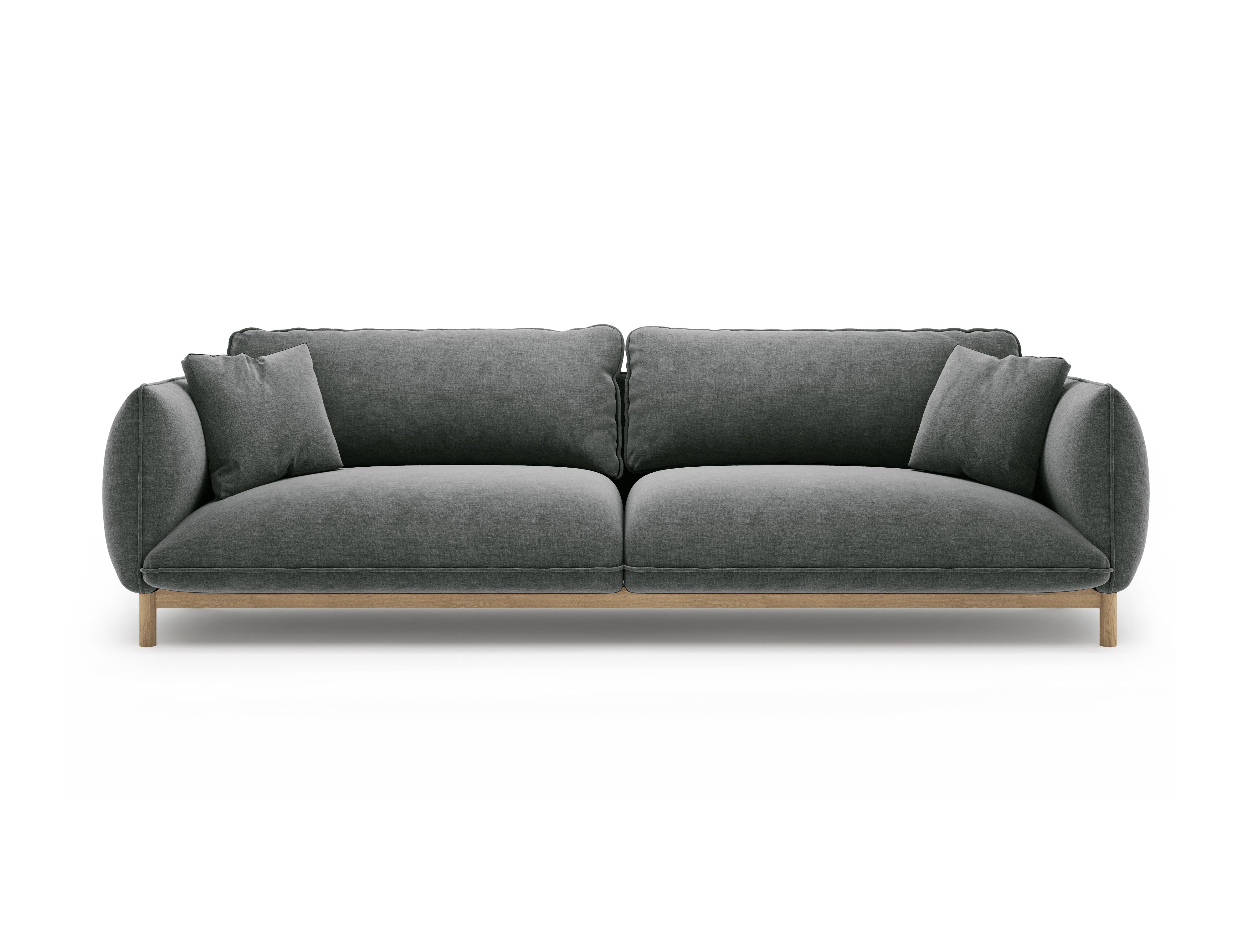 4-seater sofa ADA dark gray chenille