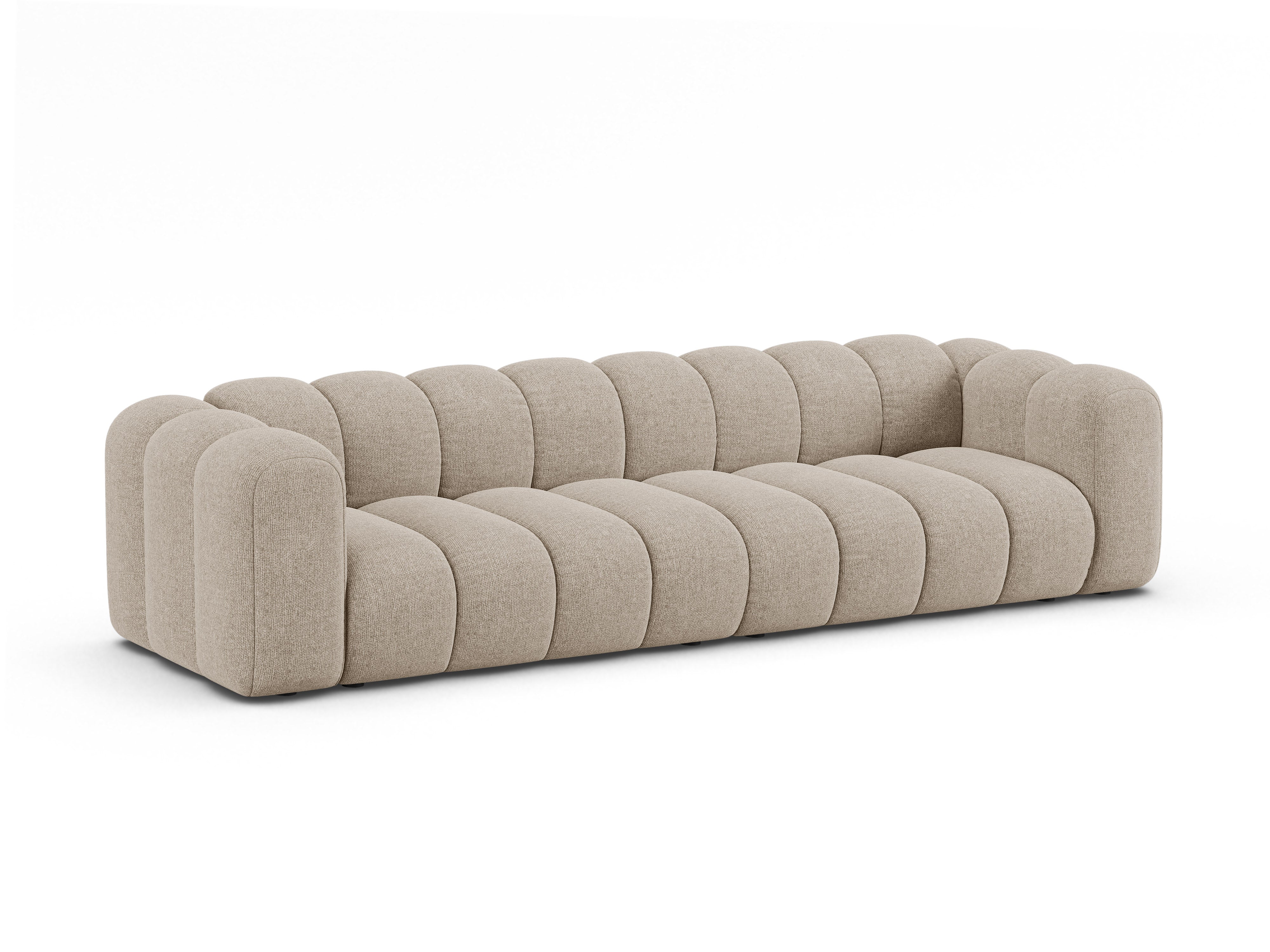 4-seater LUPINE sofa beige chenille