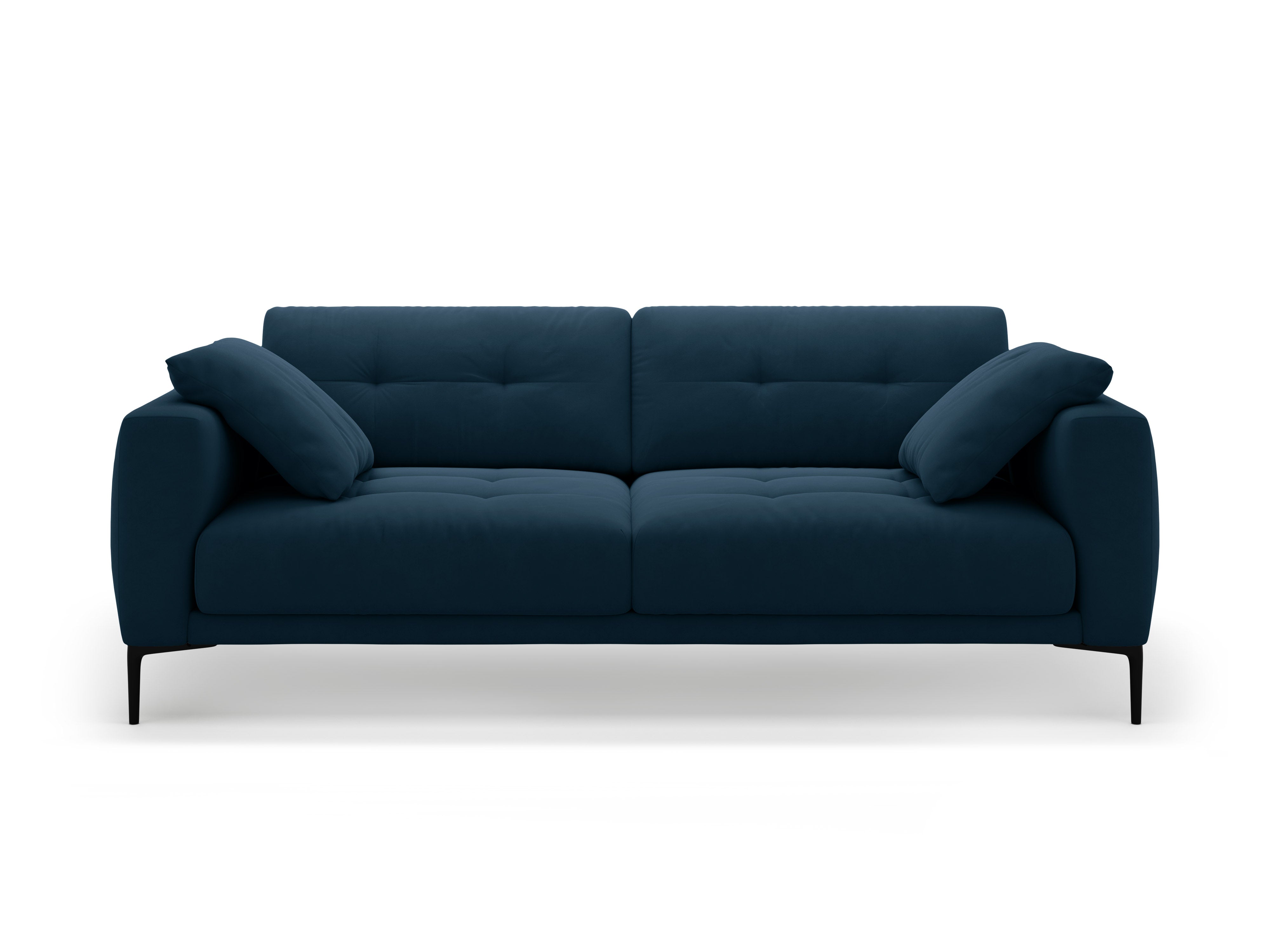 Sofa z jemného velúru pre 4 osoby BEMY kráľovsky modrá
