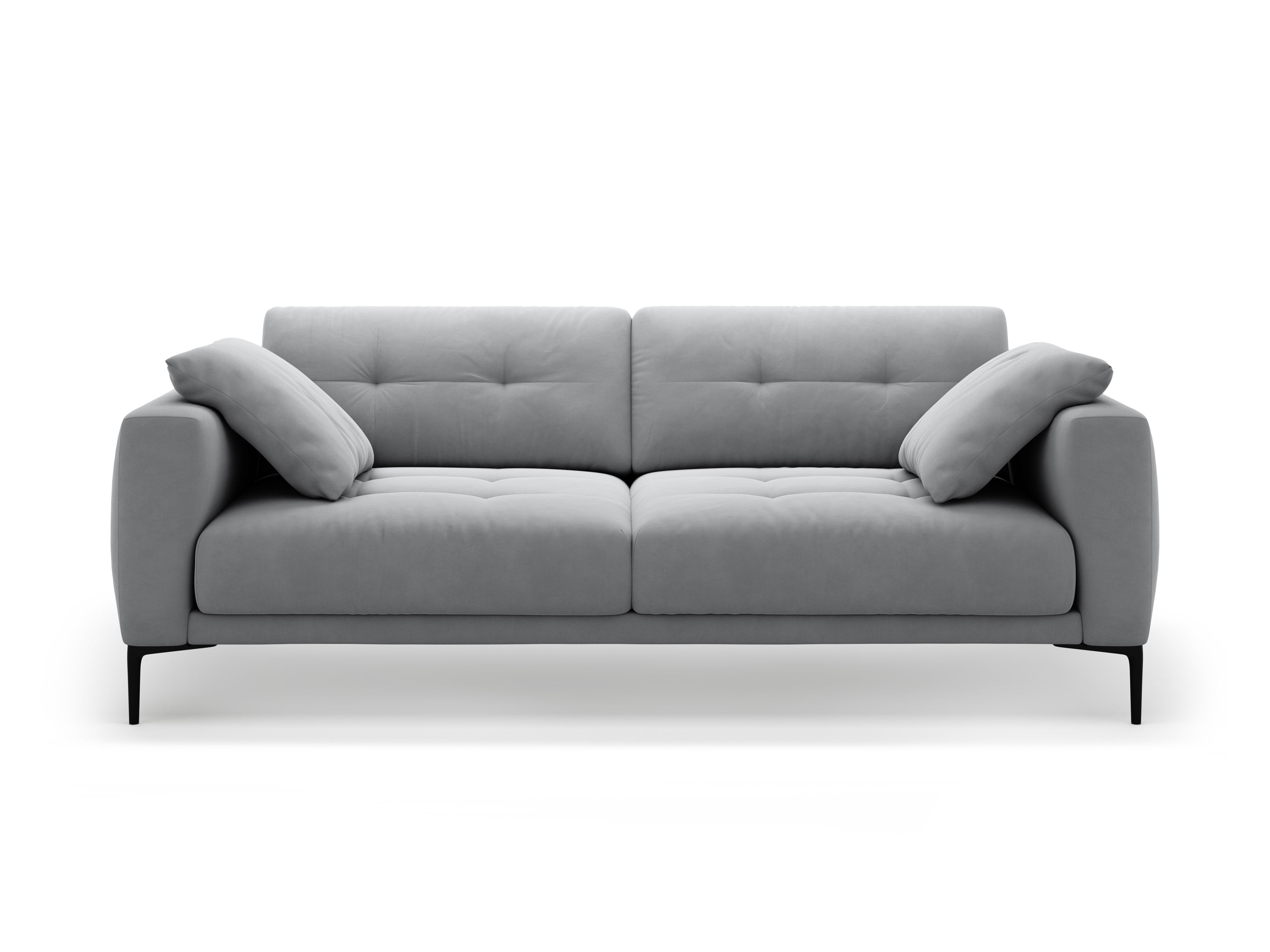 Velvet sofa for 4 people BEMY gray
