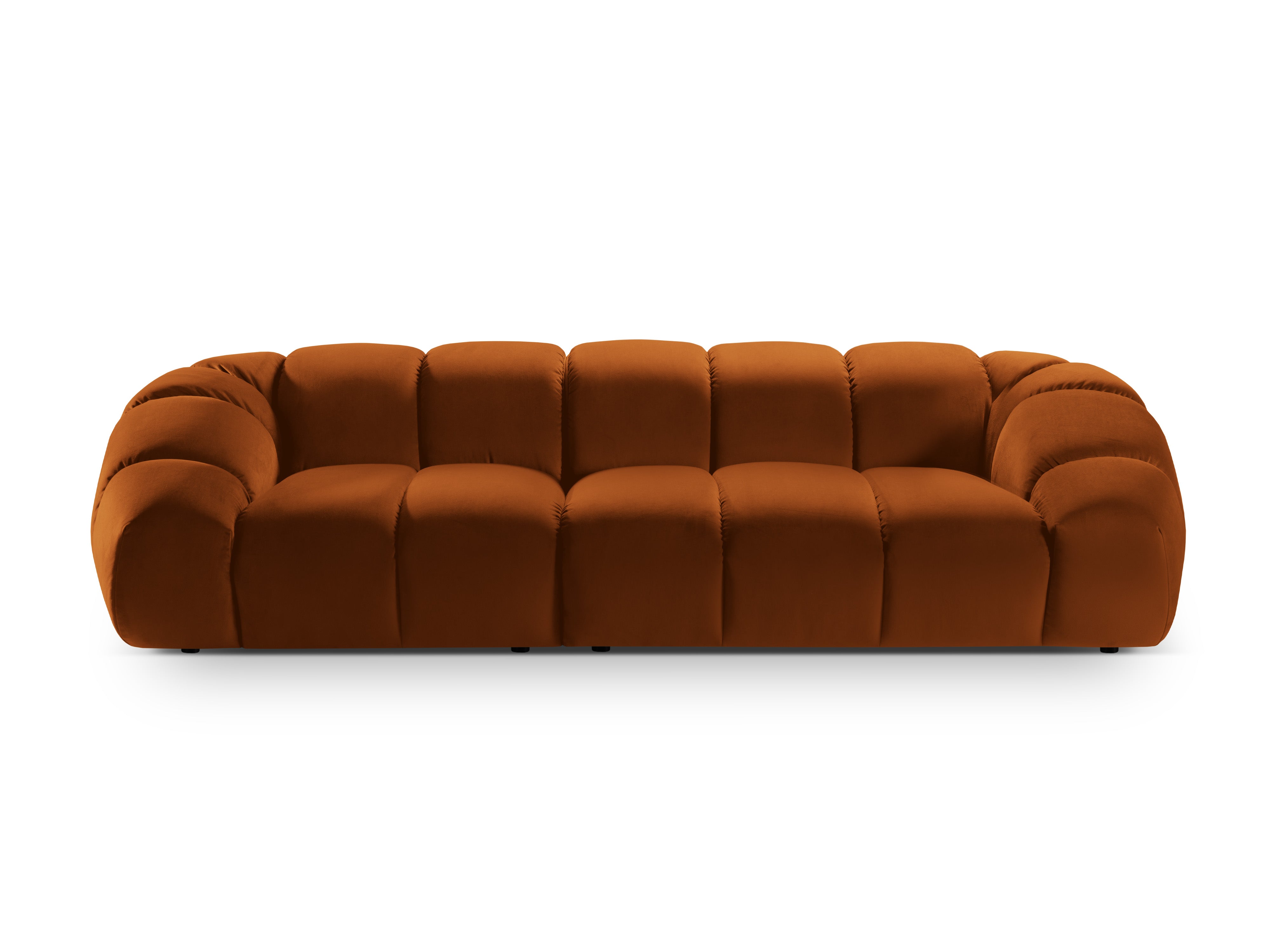 Sofa z jemného velúru pre 4 osoby DIANA terrakota