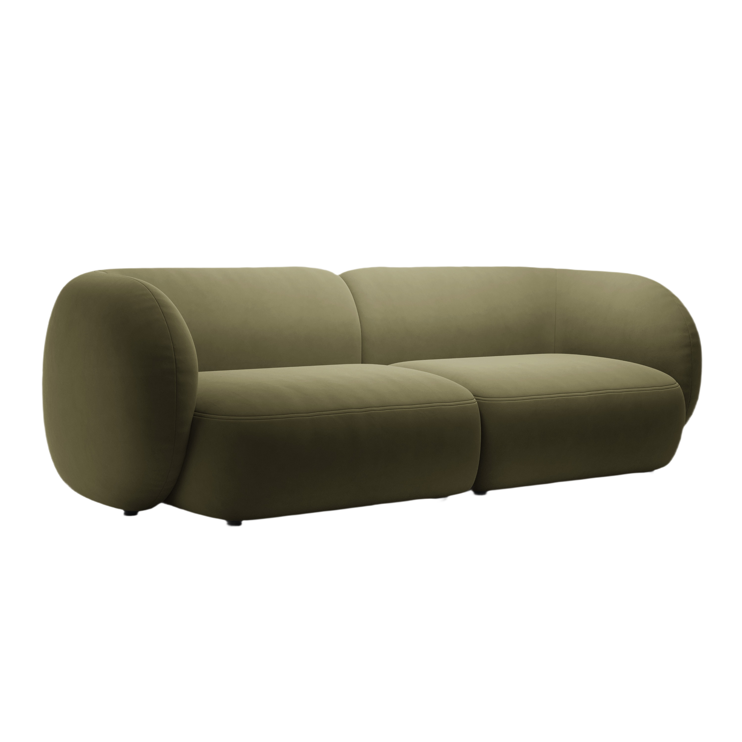 4-seater velvet sofa KATE green