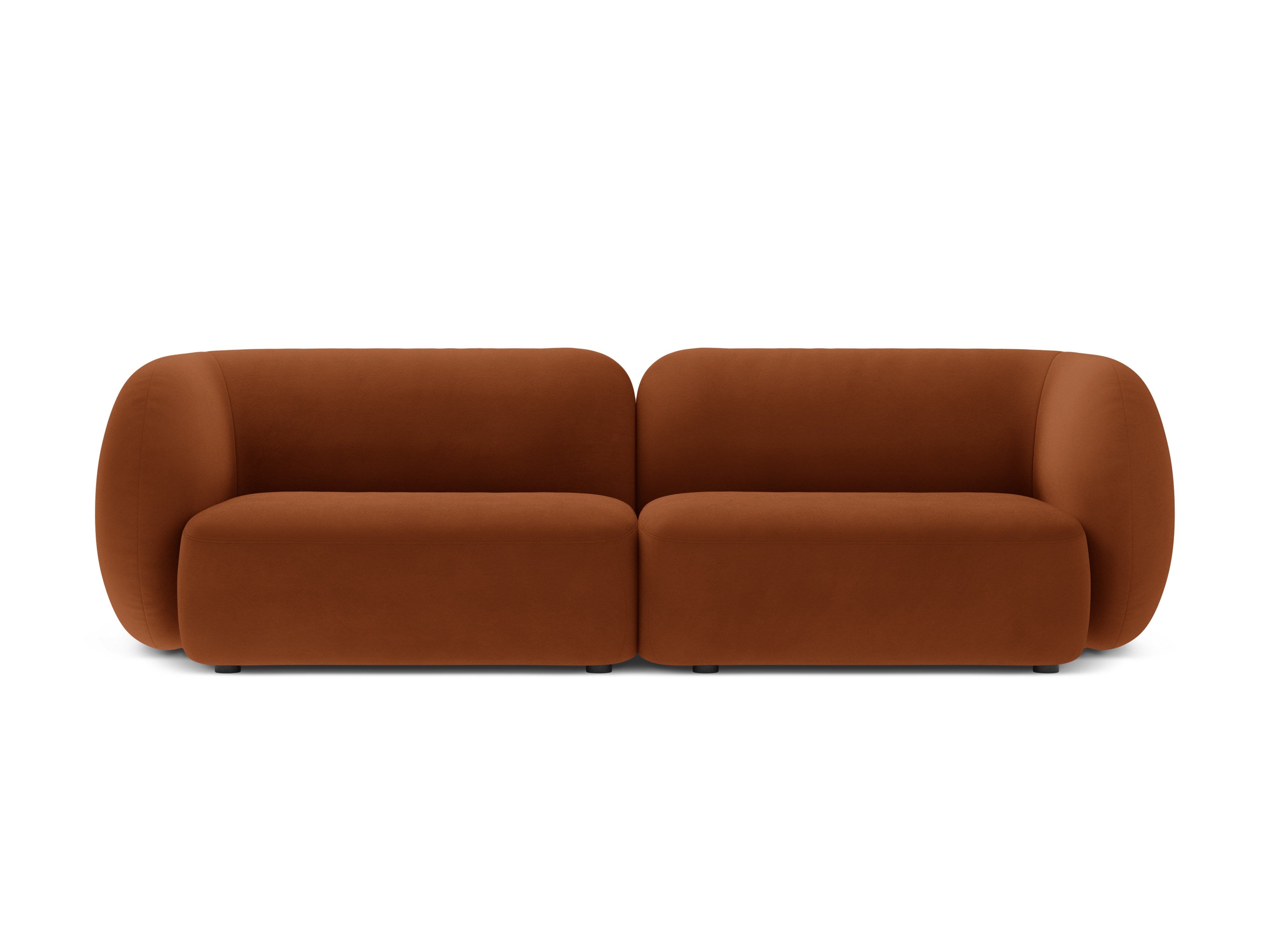 4-seater velvet sofa KATE terracotta