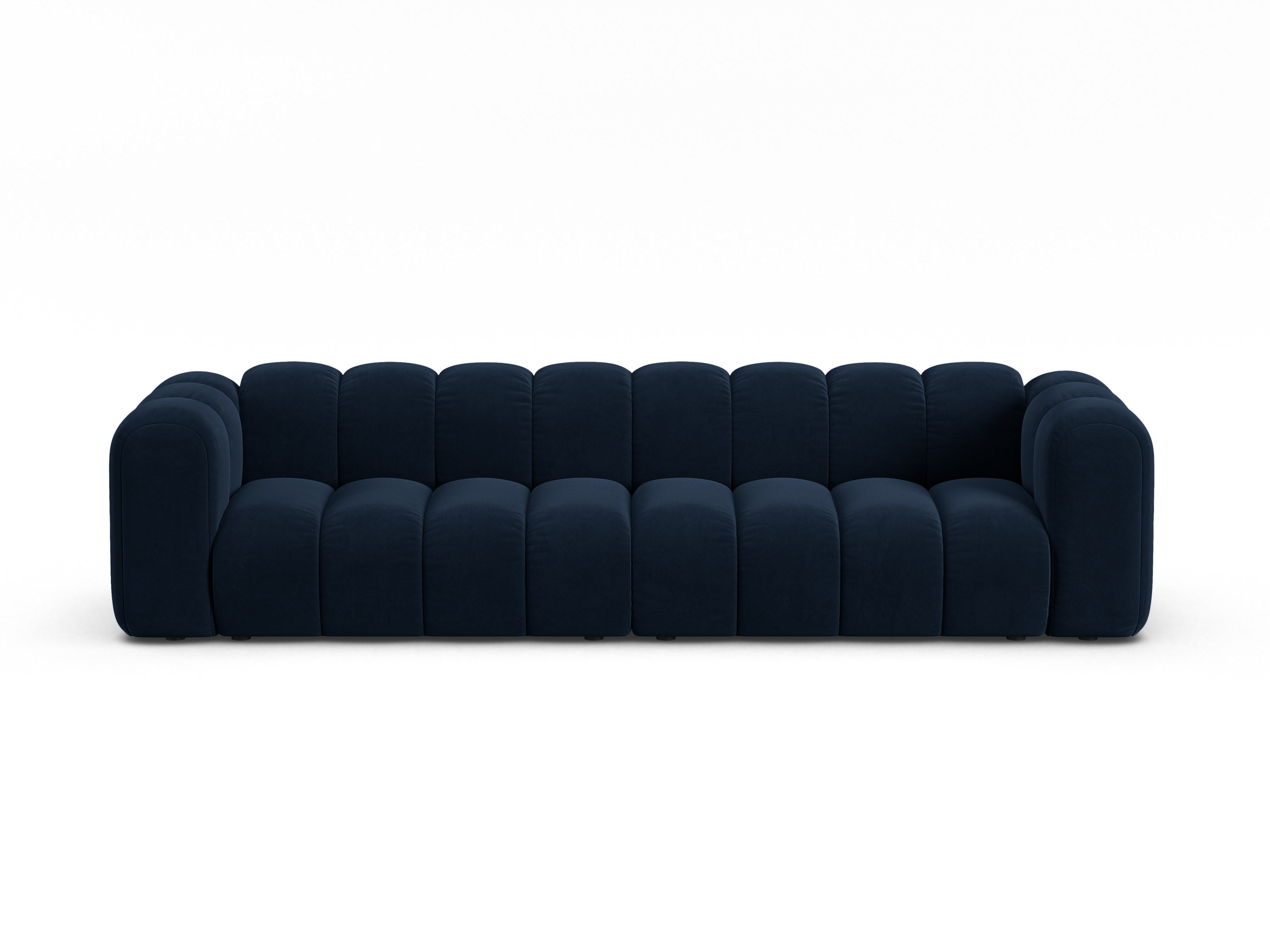 Sofa z jemného velúru pre 4 osoby LUPINE granátová