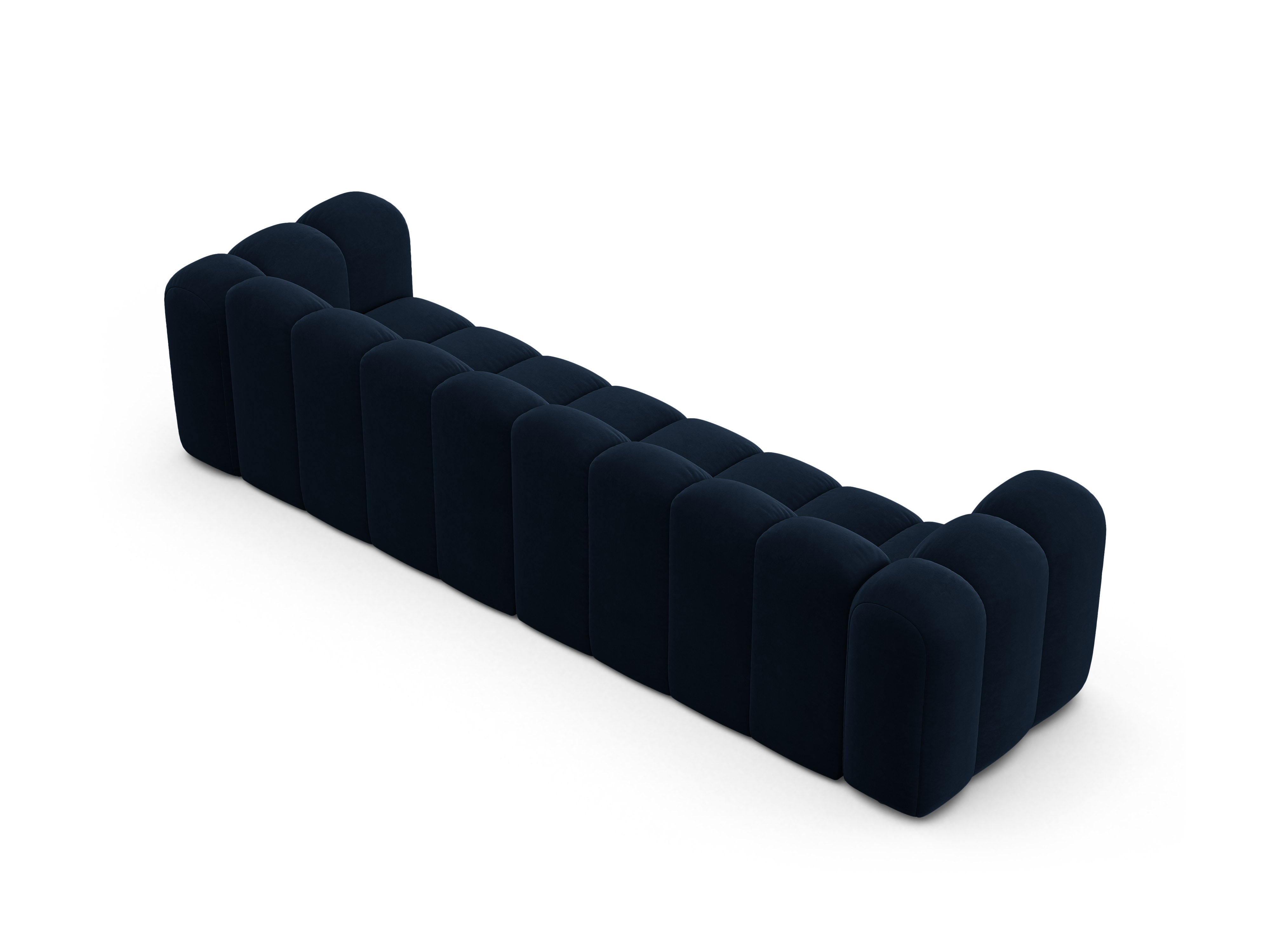 Sofa z jemného velúru pre 4 osoby LUPINE granátová