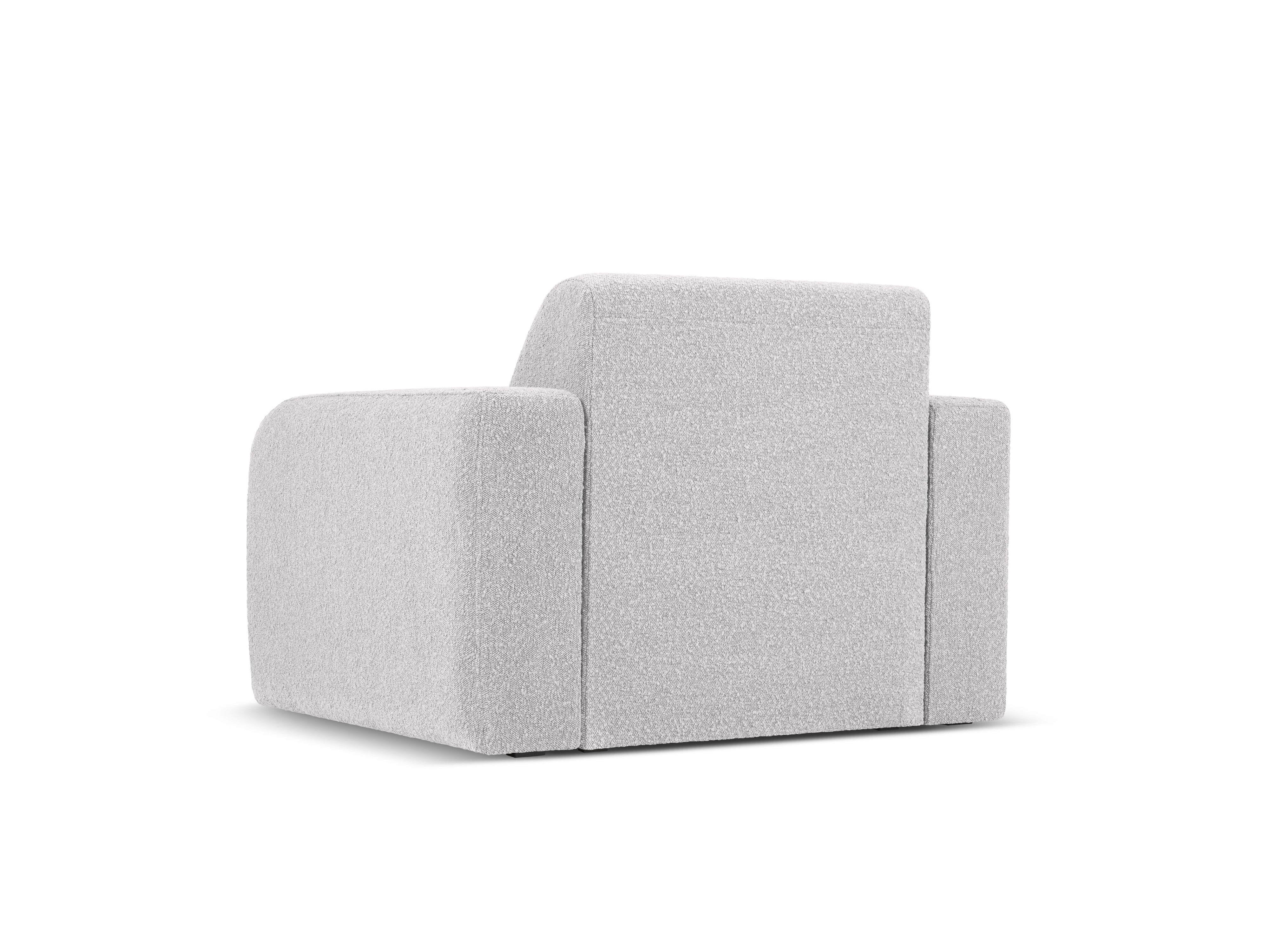 Fotel w tkaninie boucle MOLINO jasnoszary Micadoni Eye on Design