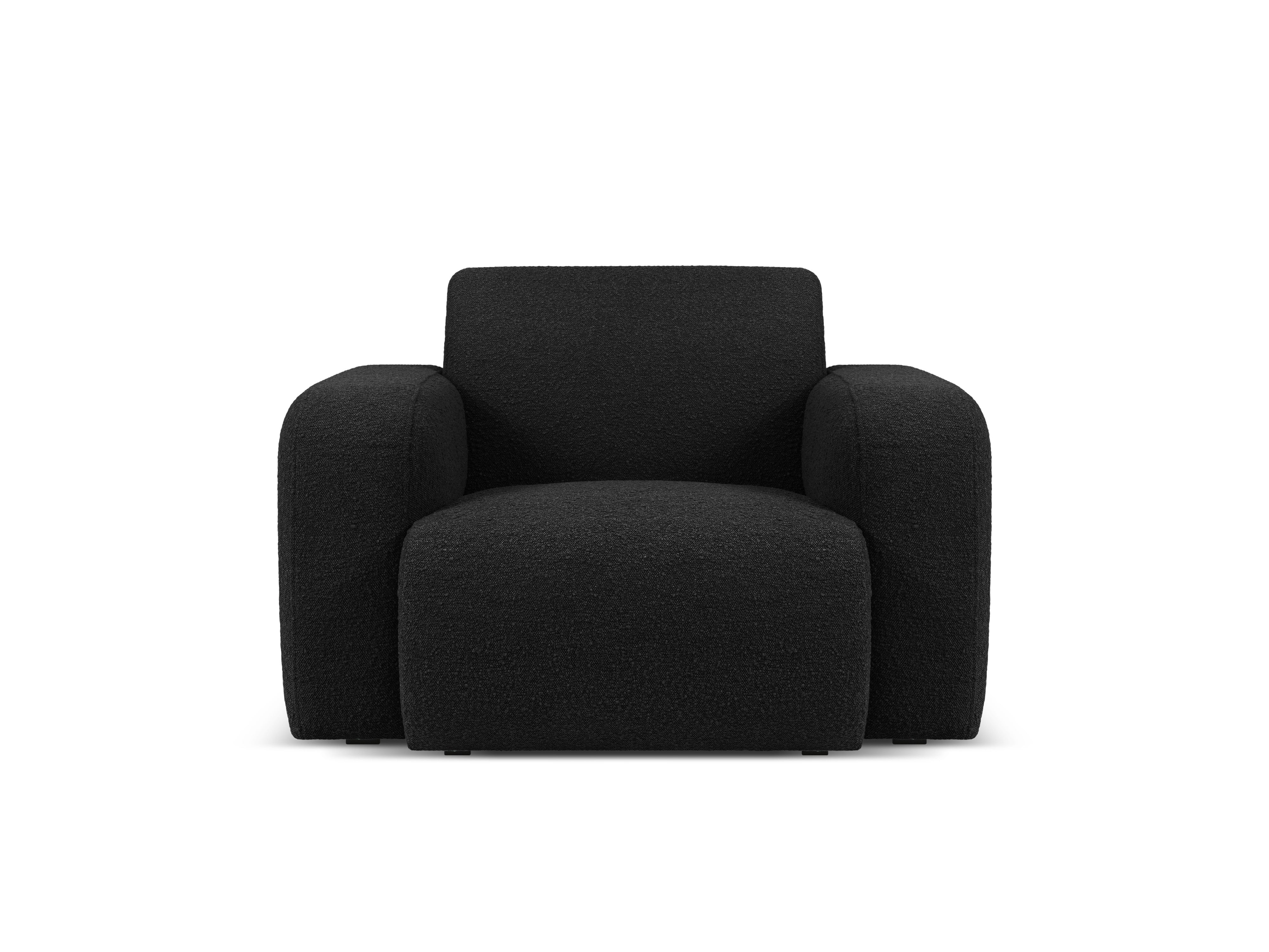 Fotel w tkaninie boucle MOLINO czarny Micadoni Eye on Design