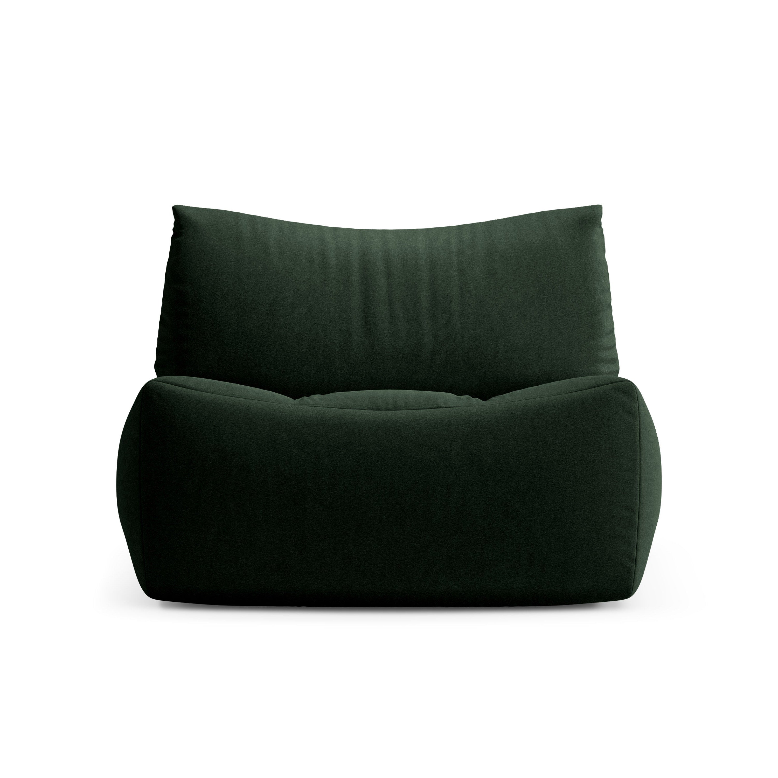 Velvet Armchair TOVE Bottle Green