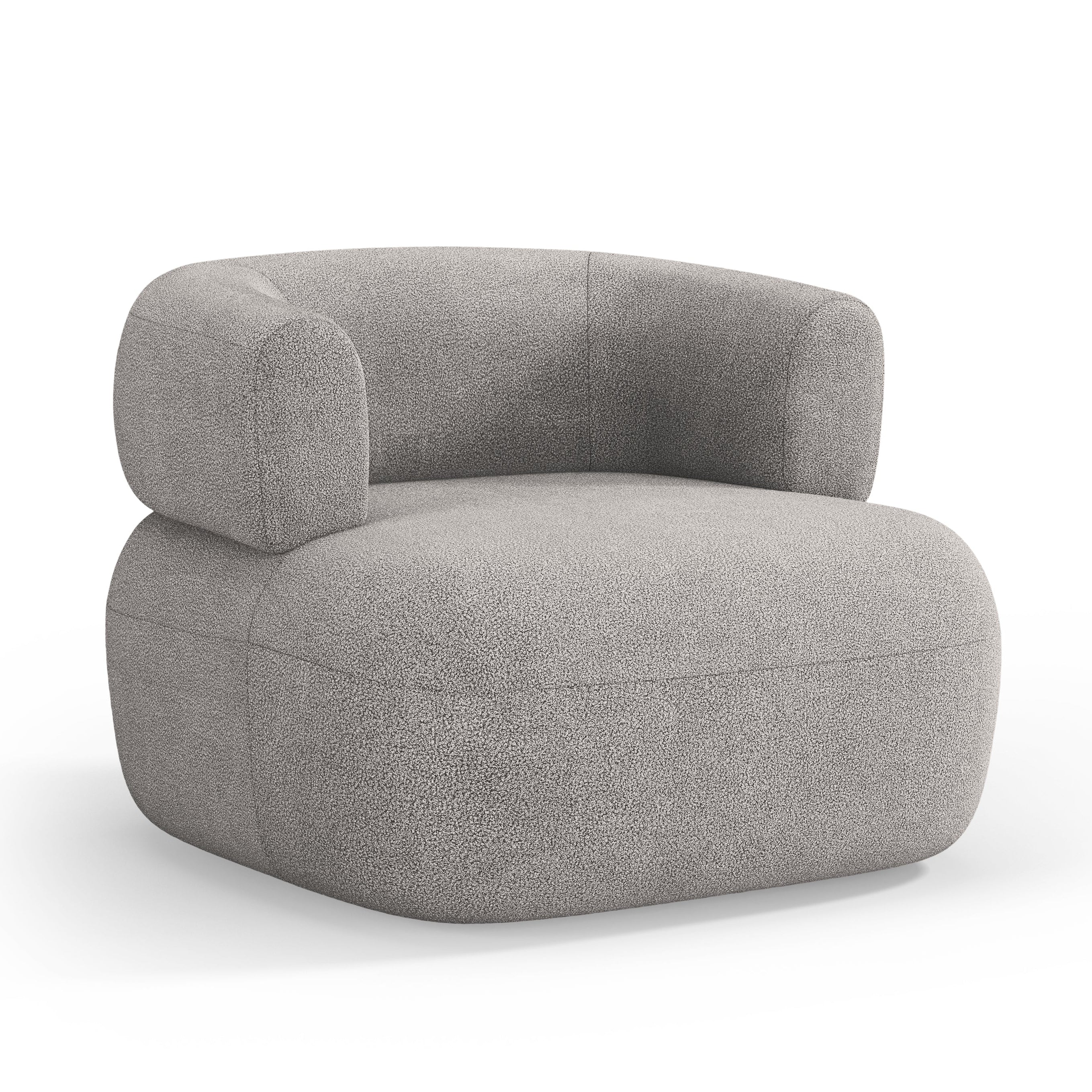 JENNY Armchair Light Gray Boucle