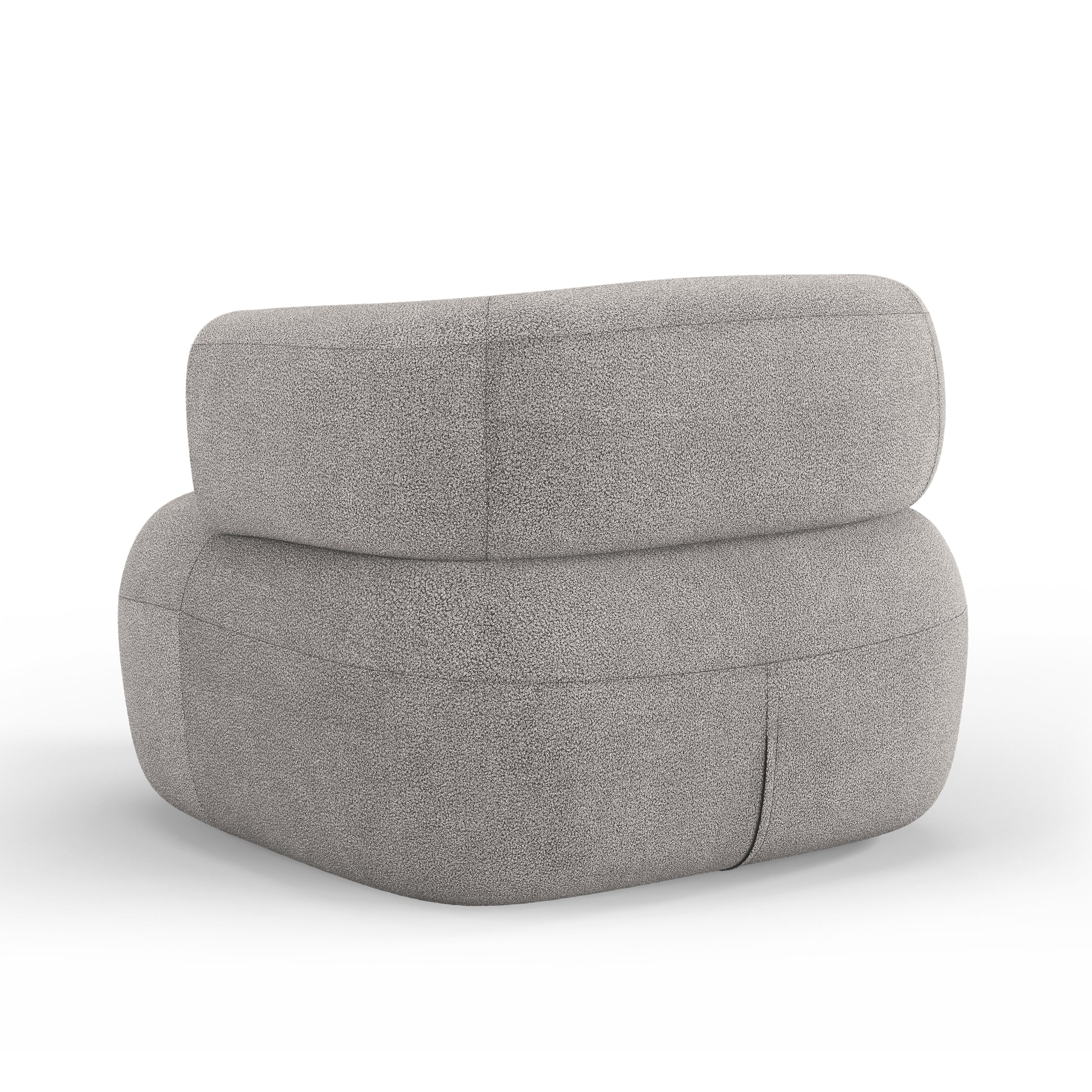 JENNY Armchair Light Gray Boucle