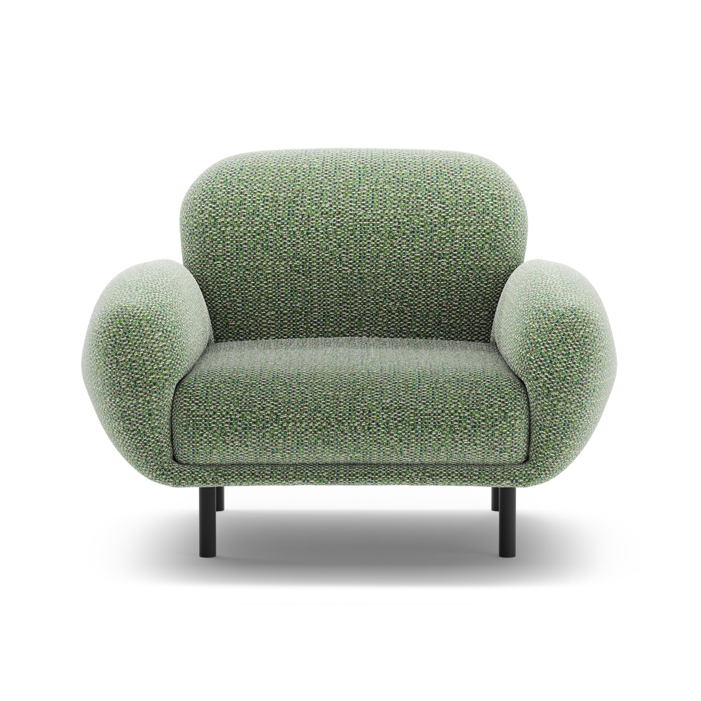 POPPY green chenille armchair