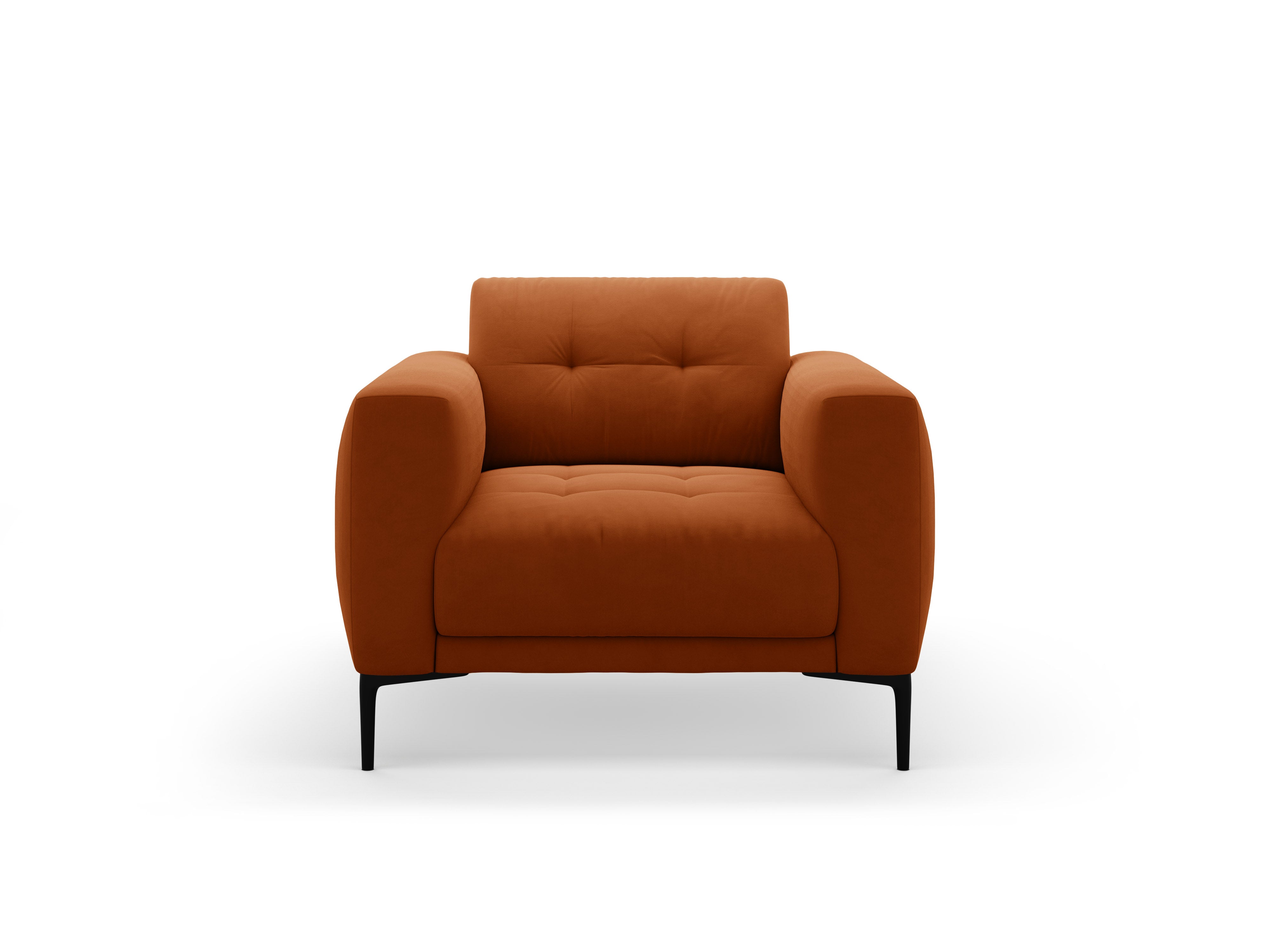 Sametové kreslo BEMY terrakota