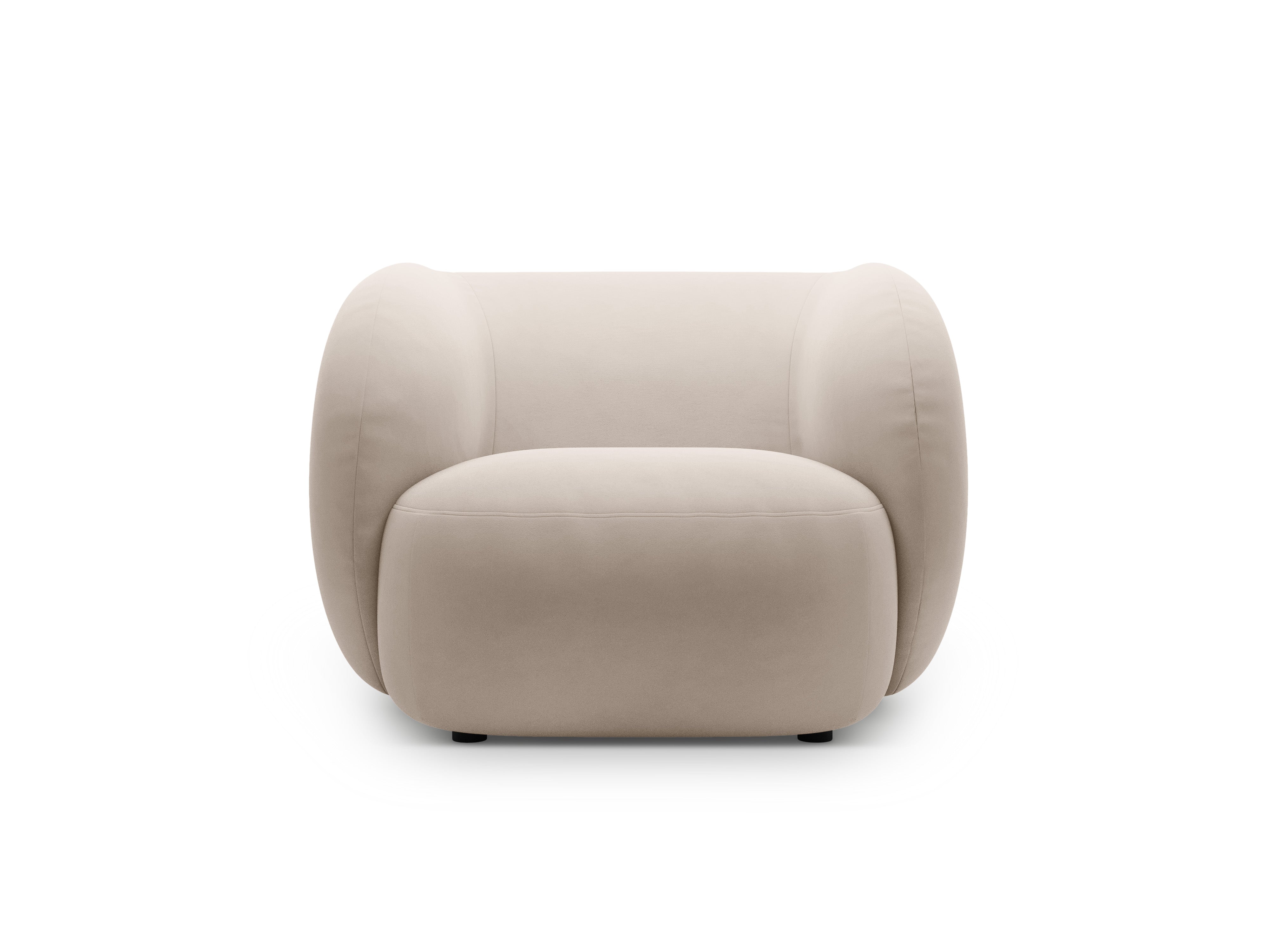 Velvet armchair KATE beige