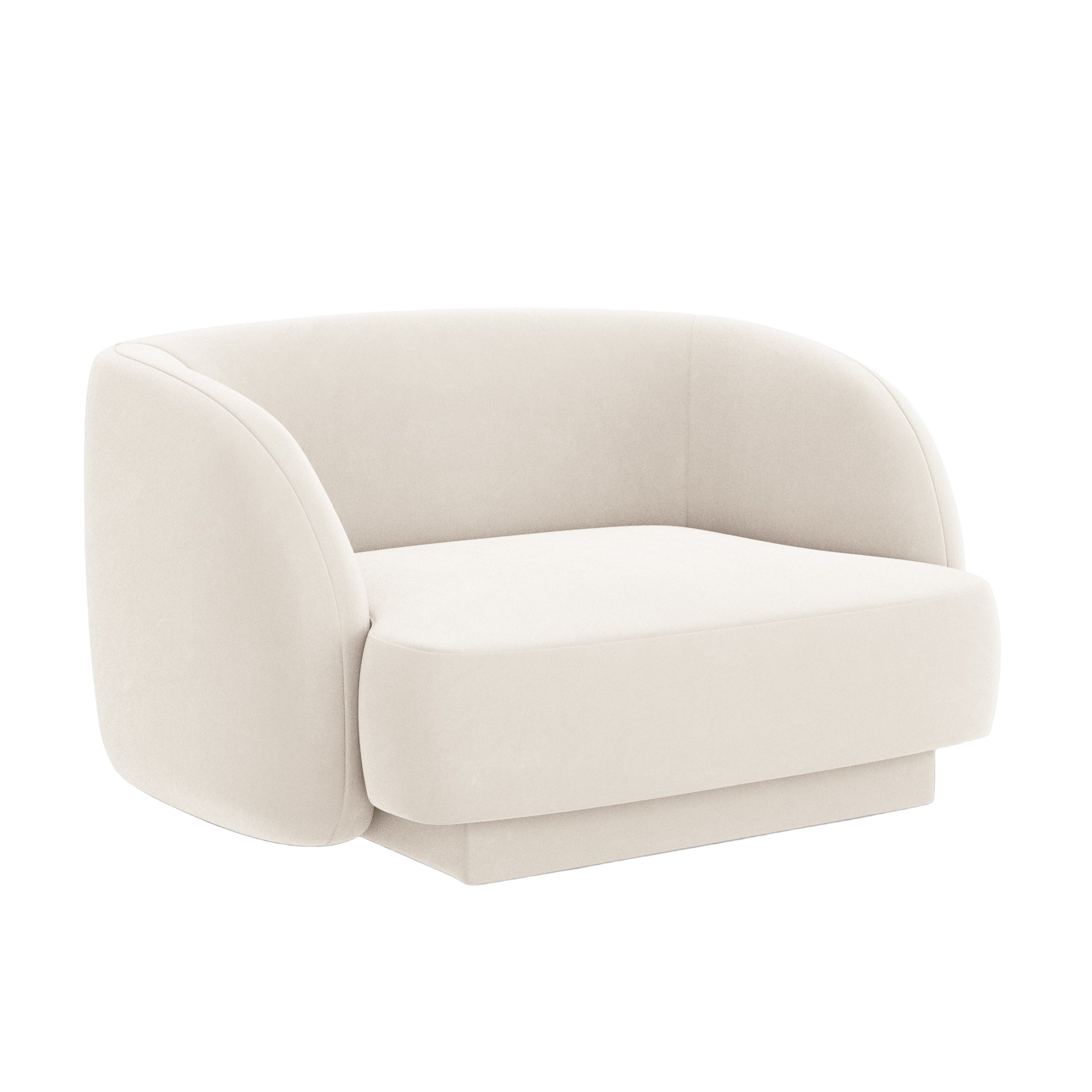 Fotel aksamitny MILEY beżowy Micadoni Eye on Design