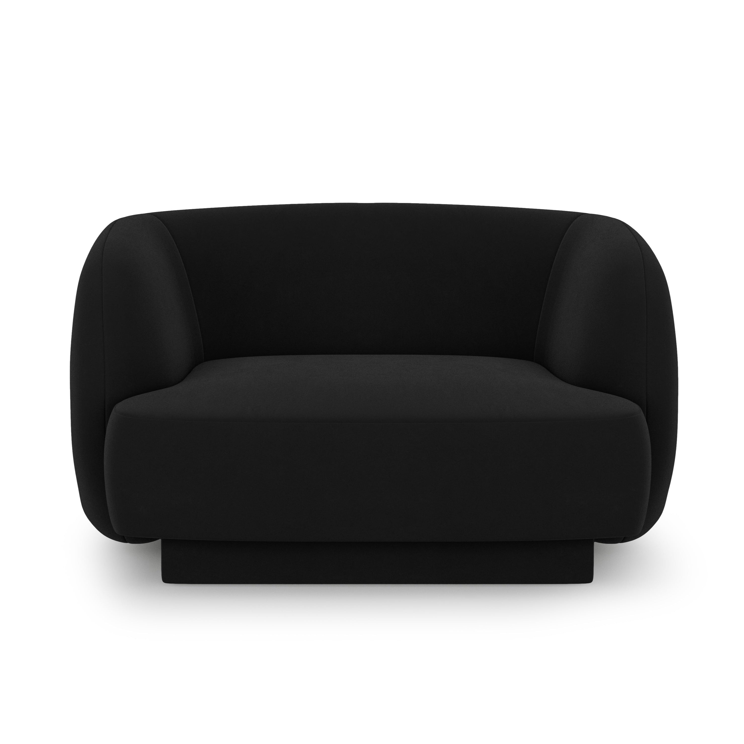 Fotel aksamitny MILEY czarny Micadoni Eye on Design